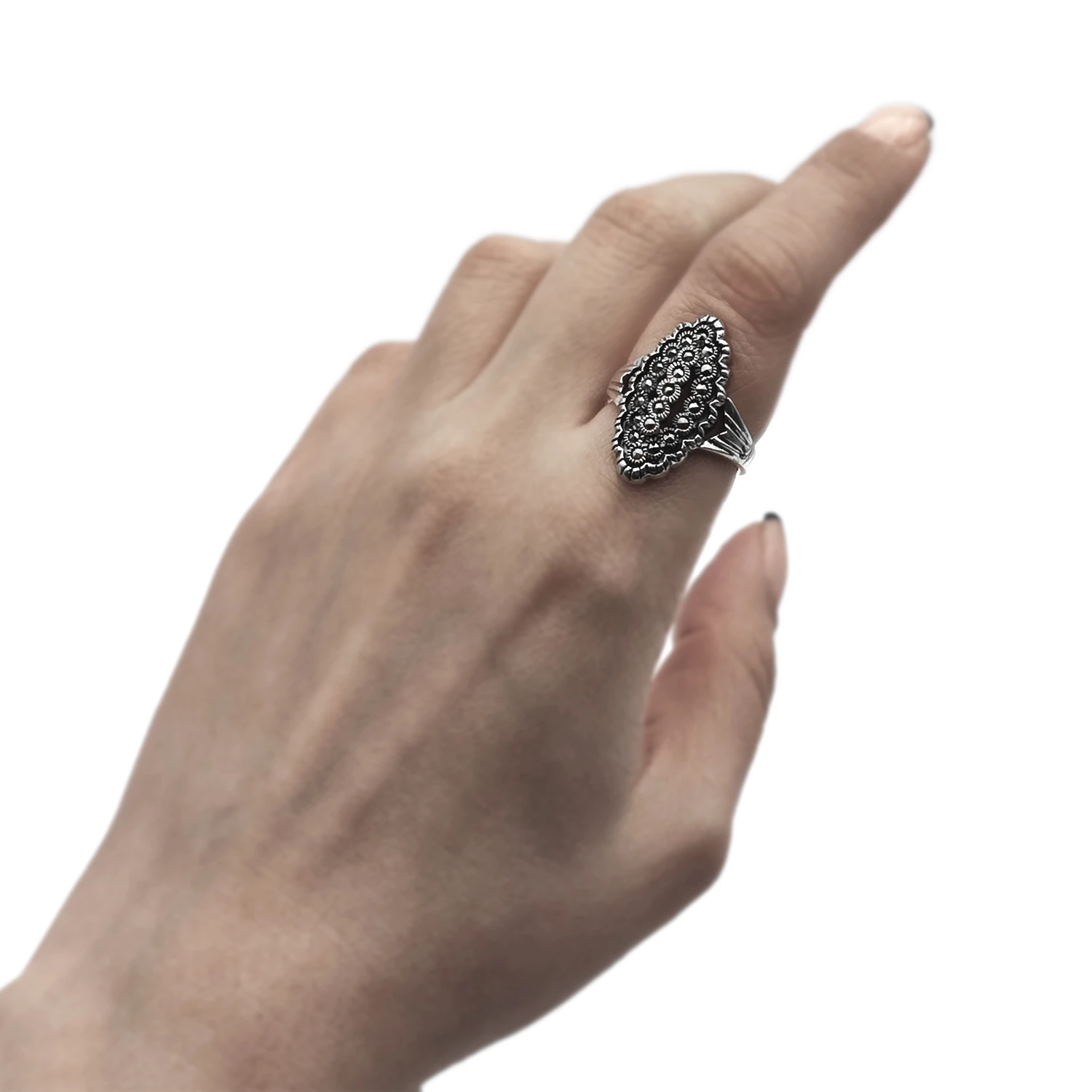 انگشتر نقره مارکازیت