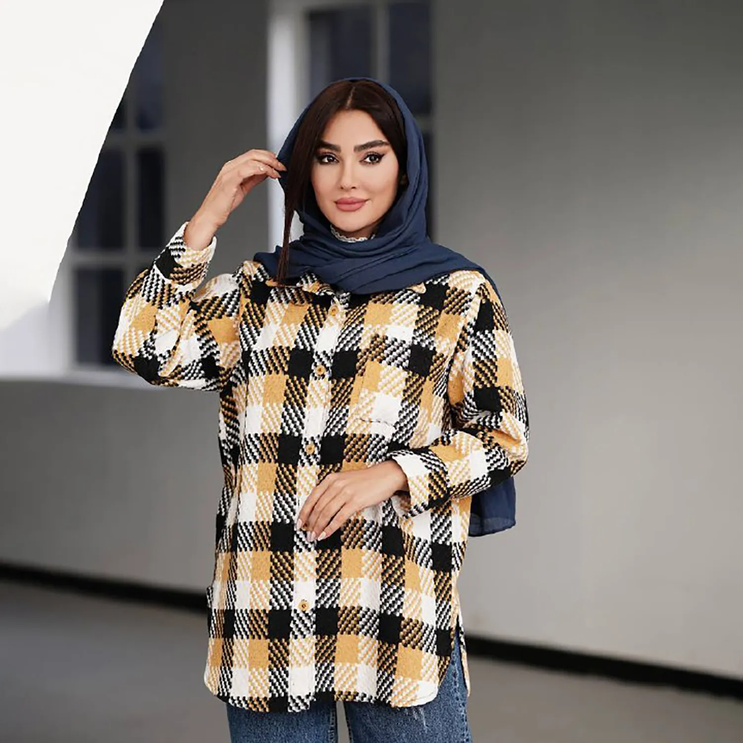 شکت چهارخونه پشمی