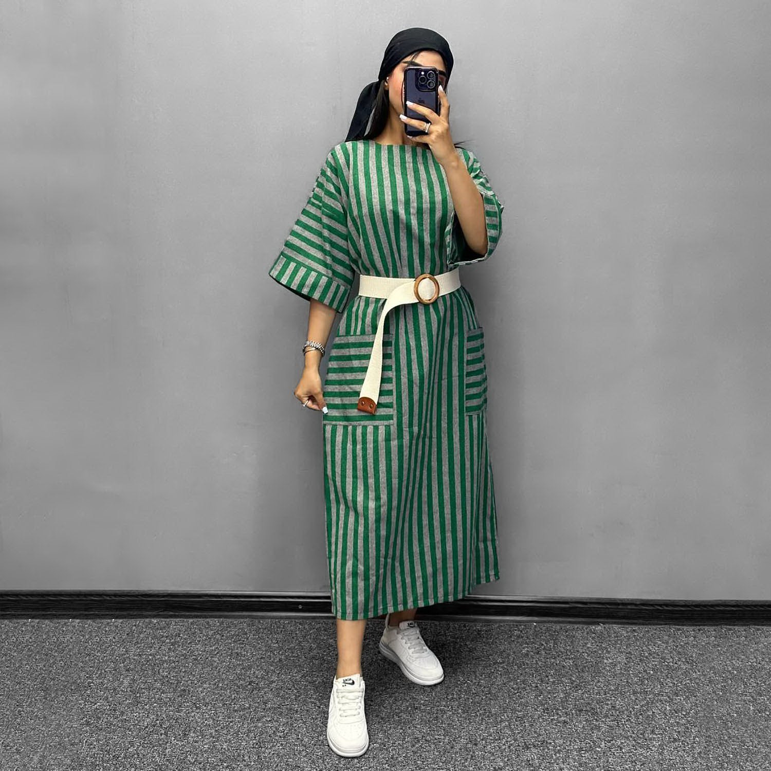 کفتان راه راه جیب دار