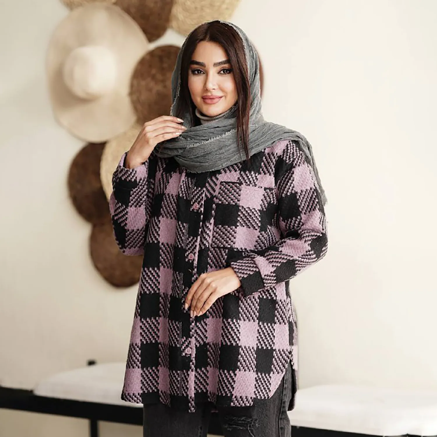 شکت چهارخونه پشمی