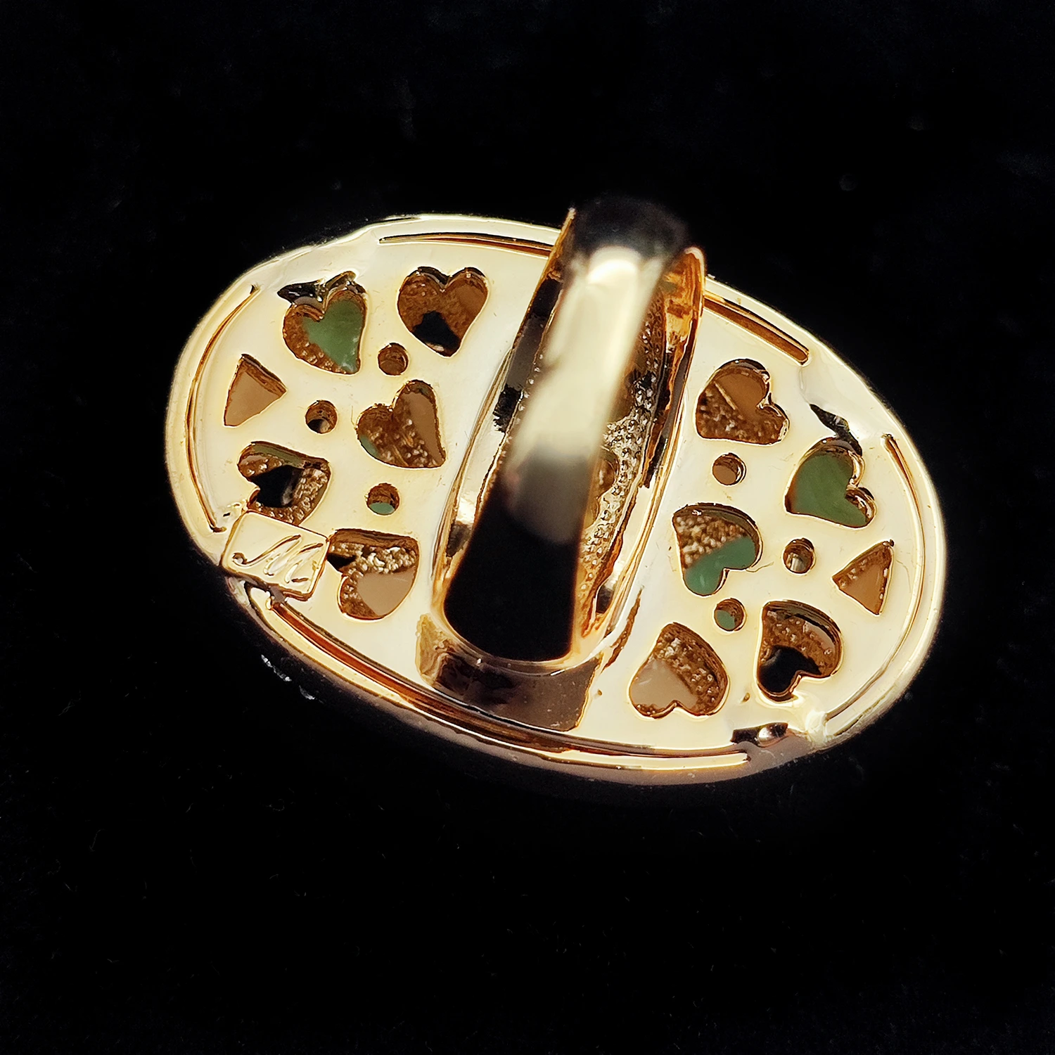 انگشتر مینا فیروزه گرد