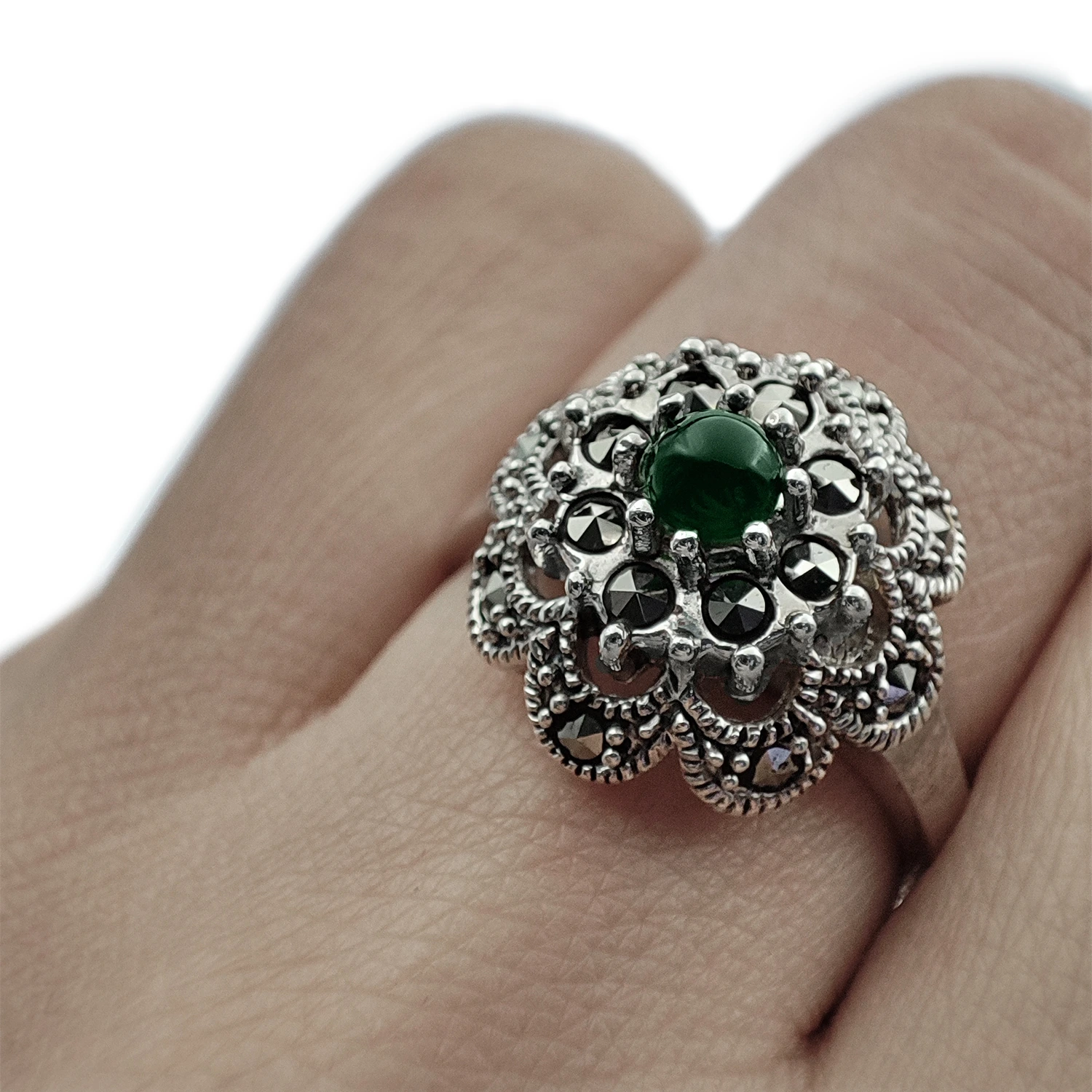 انگشتر نقره یشم