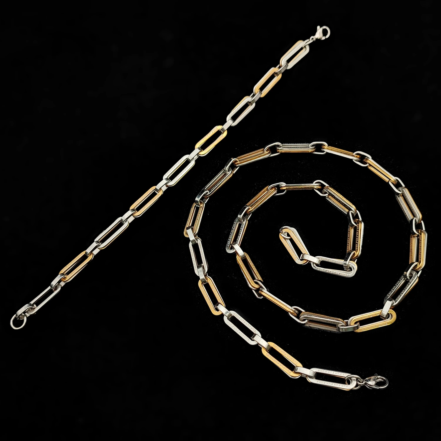 دستبد و زنجیر استیل مردانه