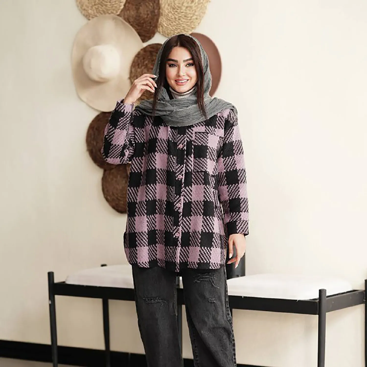 شکت چهارخونه پشمی