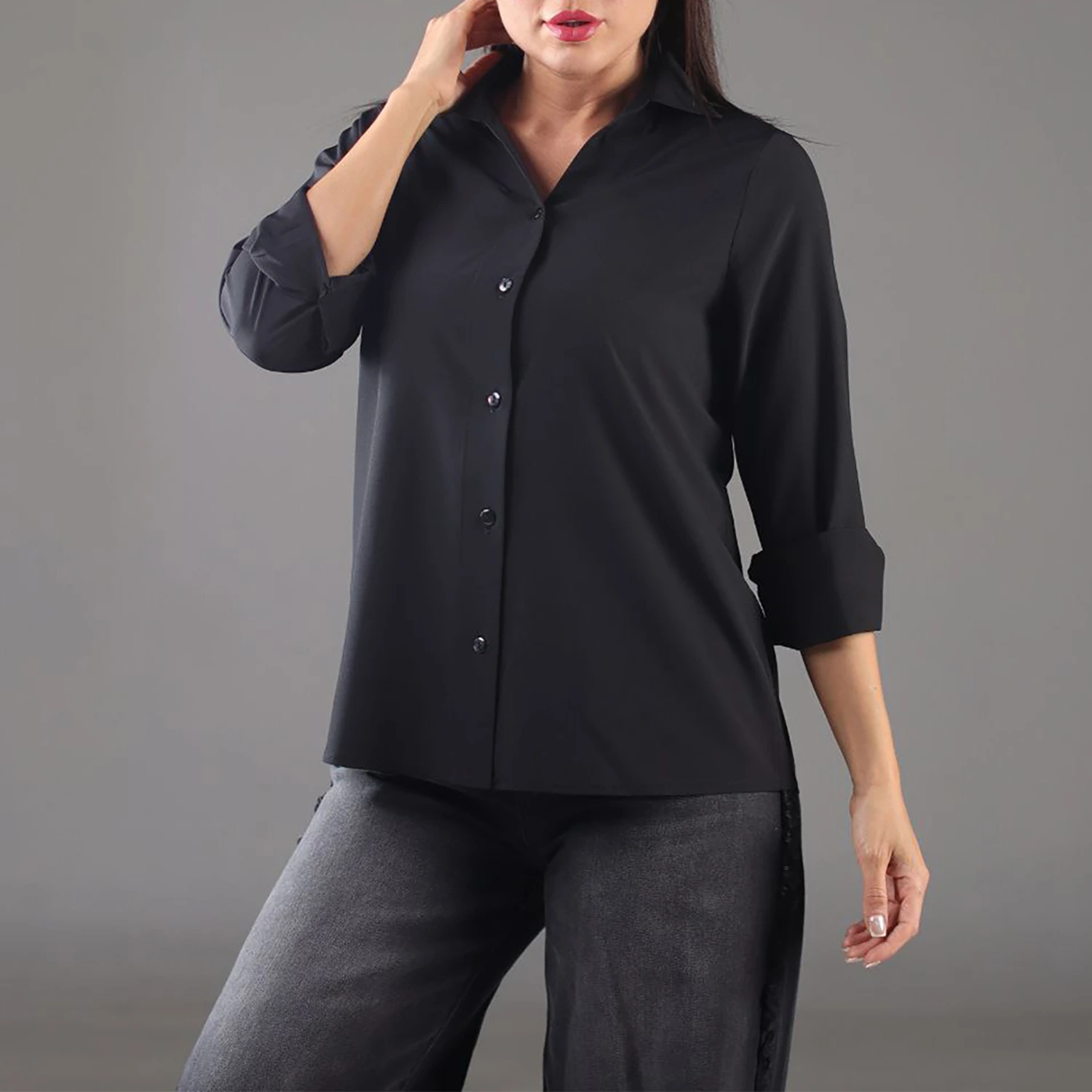 شومیز تک رنگ 