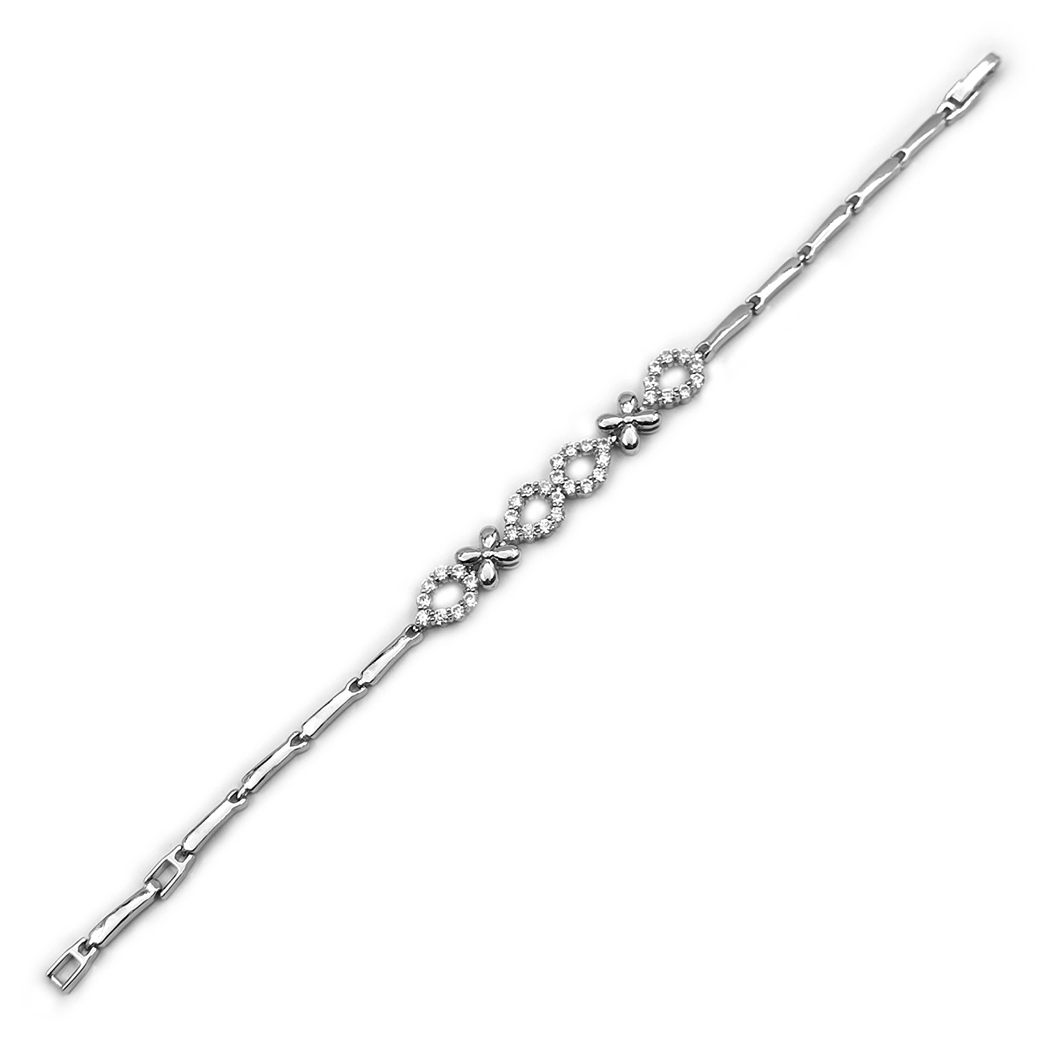 دستبند ژوپینگ گل و نگین