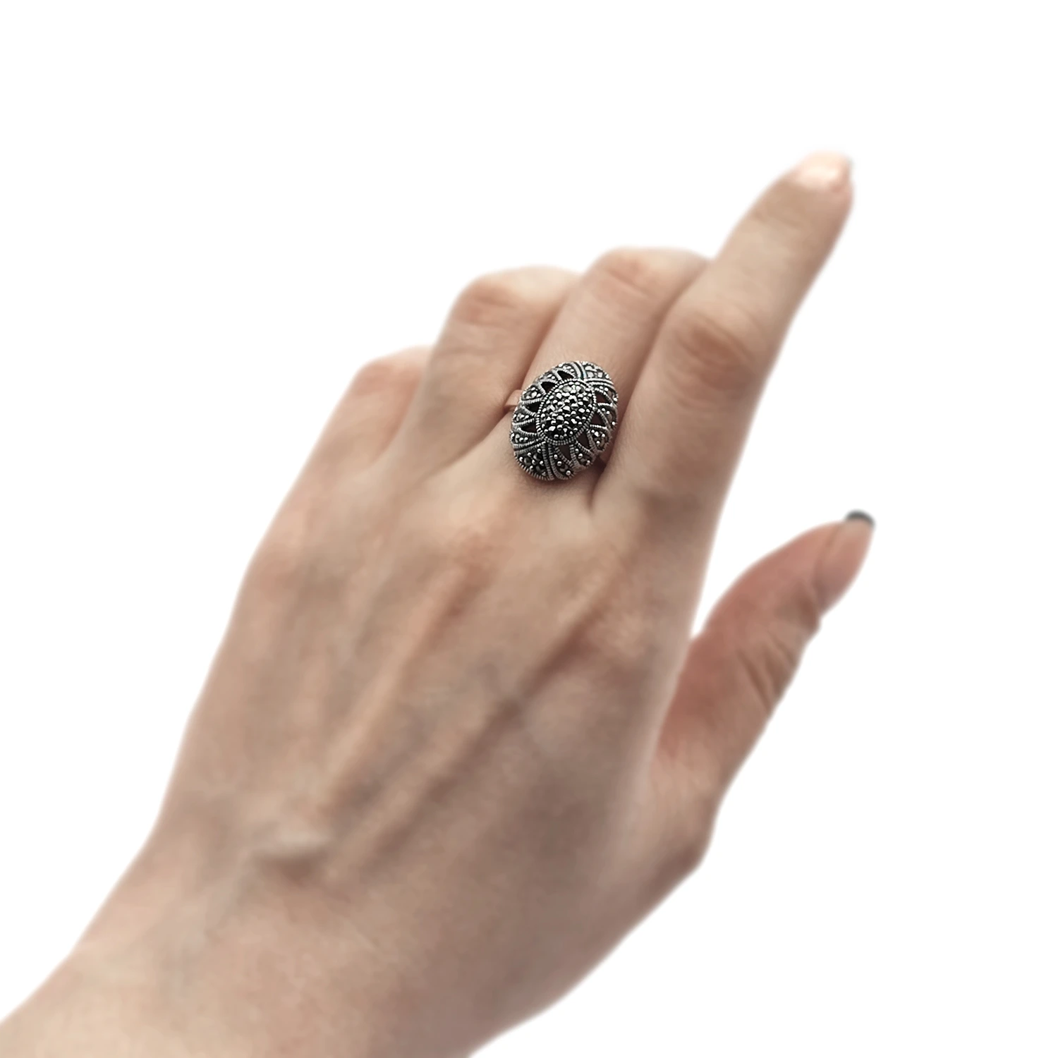 انگشتر نقره سیاه قلم