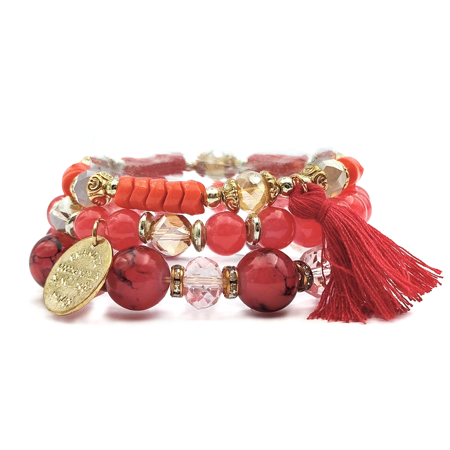 دستبند مهره ای طرح سکه دستبند مهره ای طرح سکه