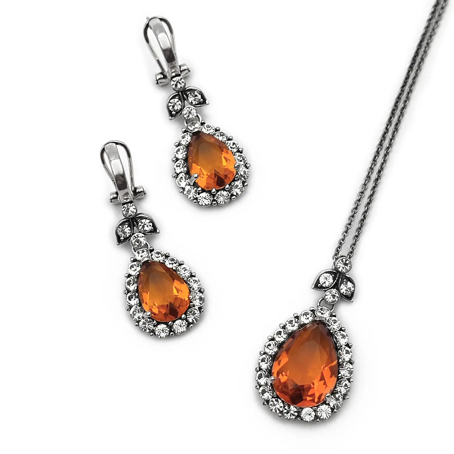 نیم ست سیترین اشک