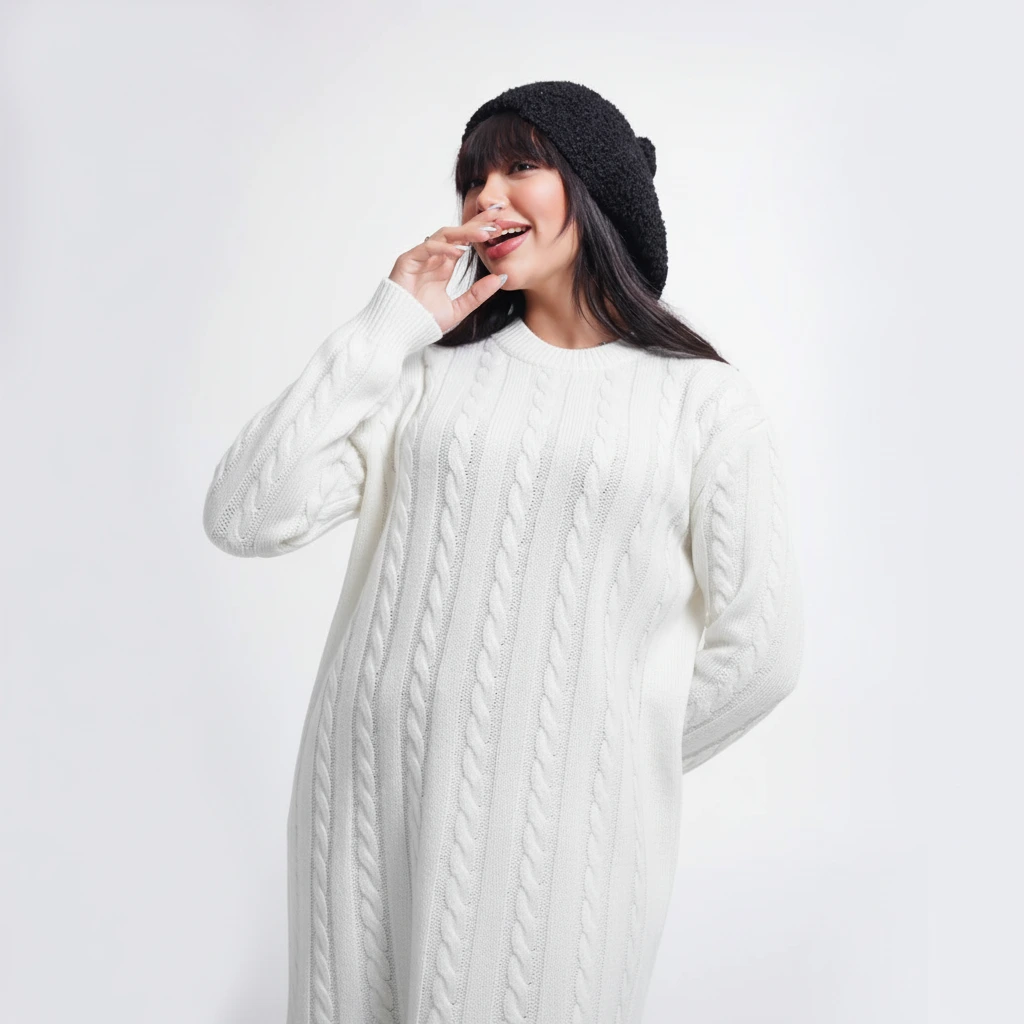 ماکسی بافت مارپیچ چاکدار