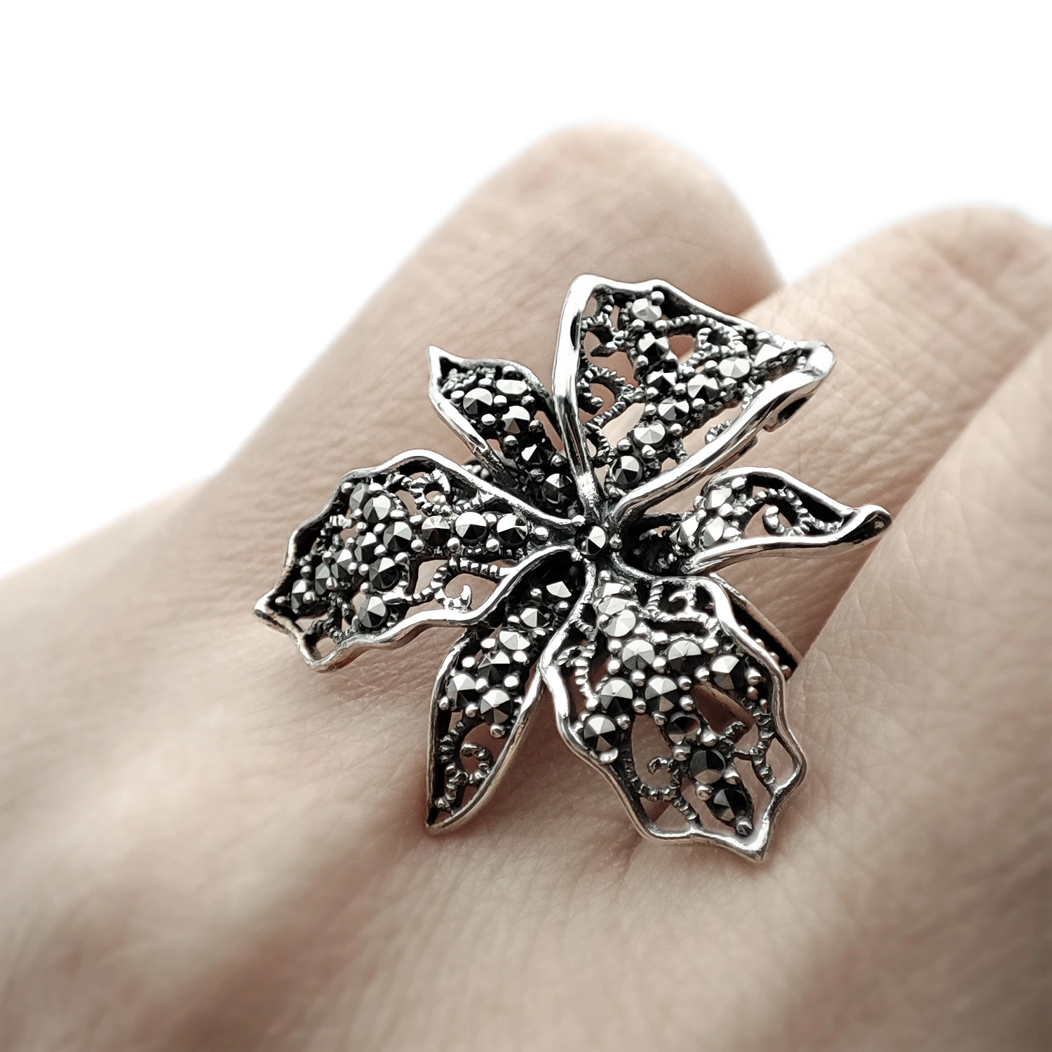 انگشتر نقره سیاه قلم