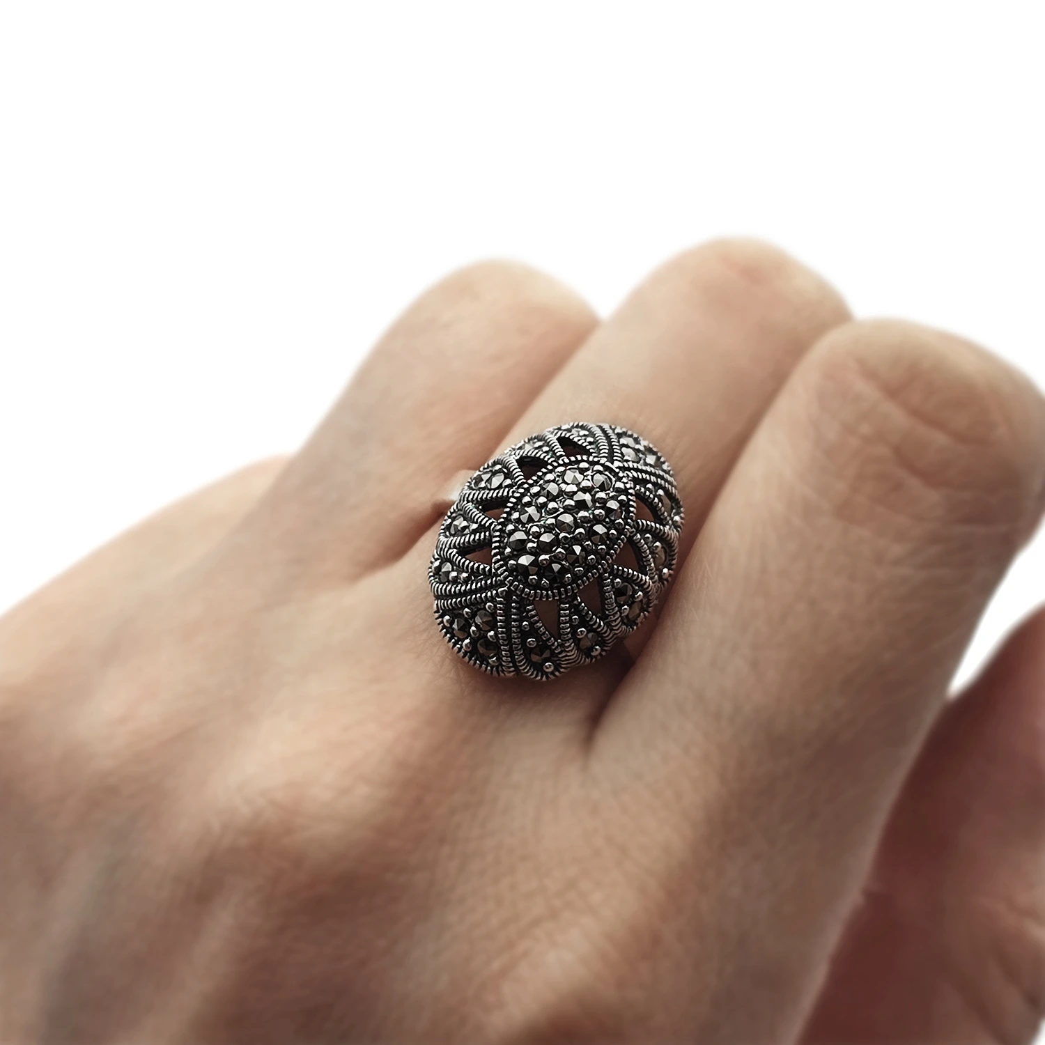 انگشتر نقره سیاه قلم