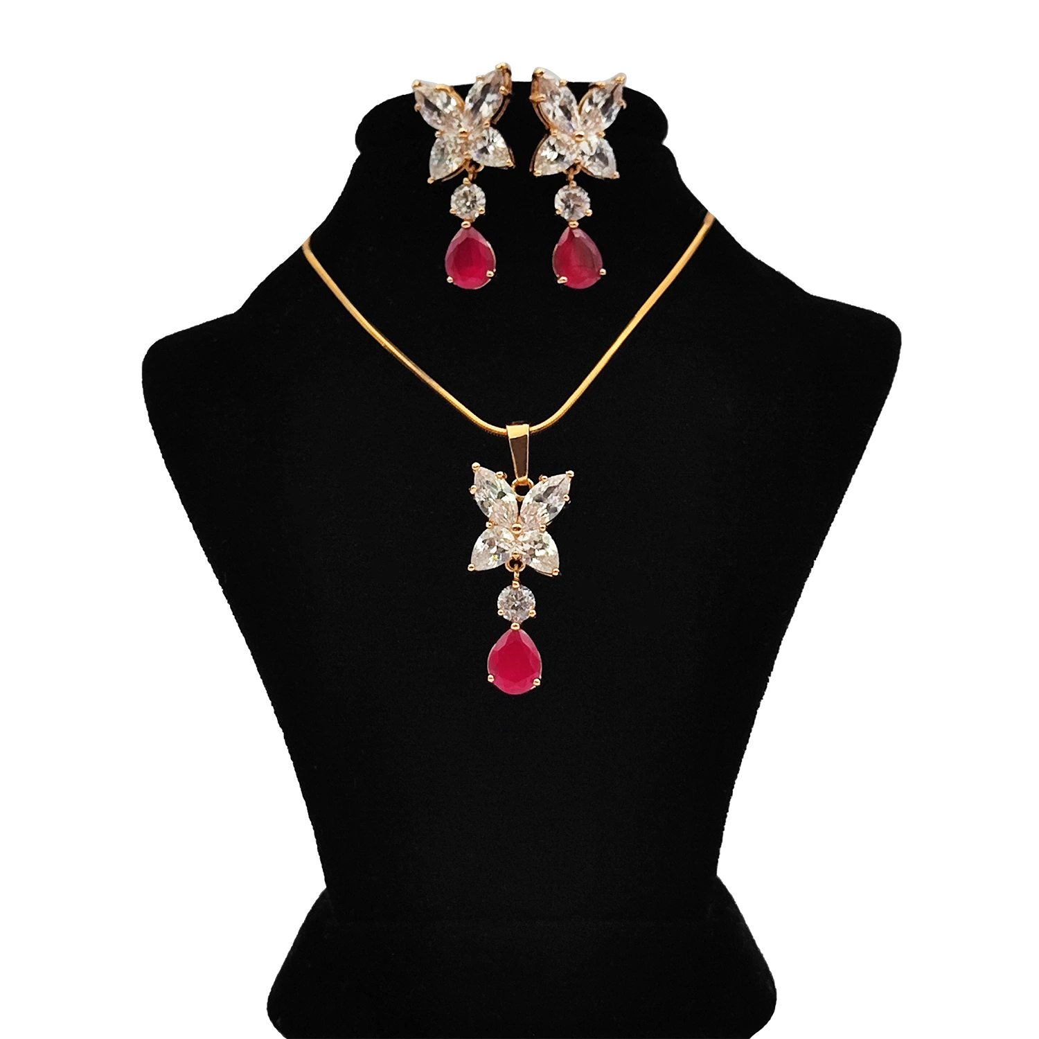 نیم ست جواهری ژوپینگ گل