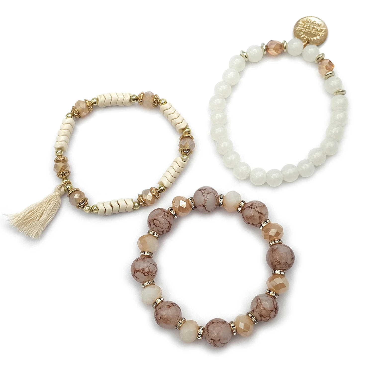 دستبند مهره ای طرح سکه