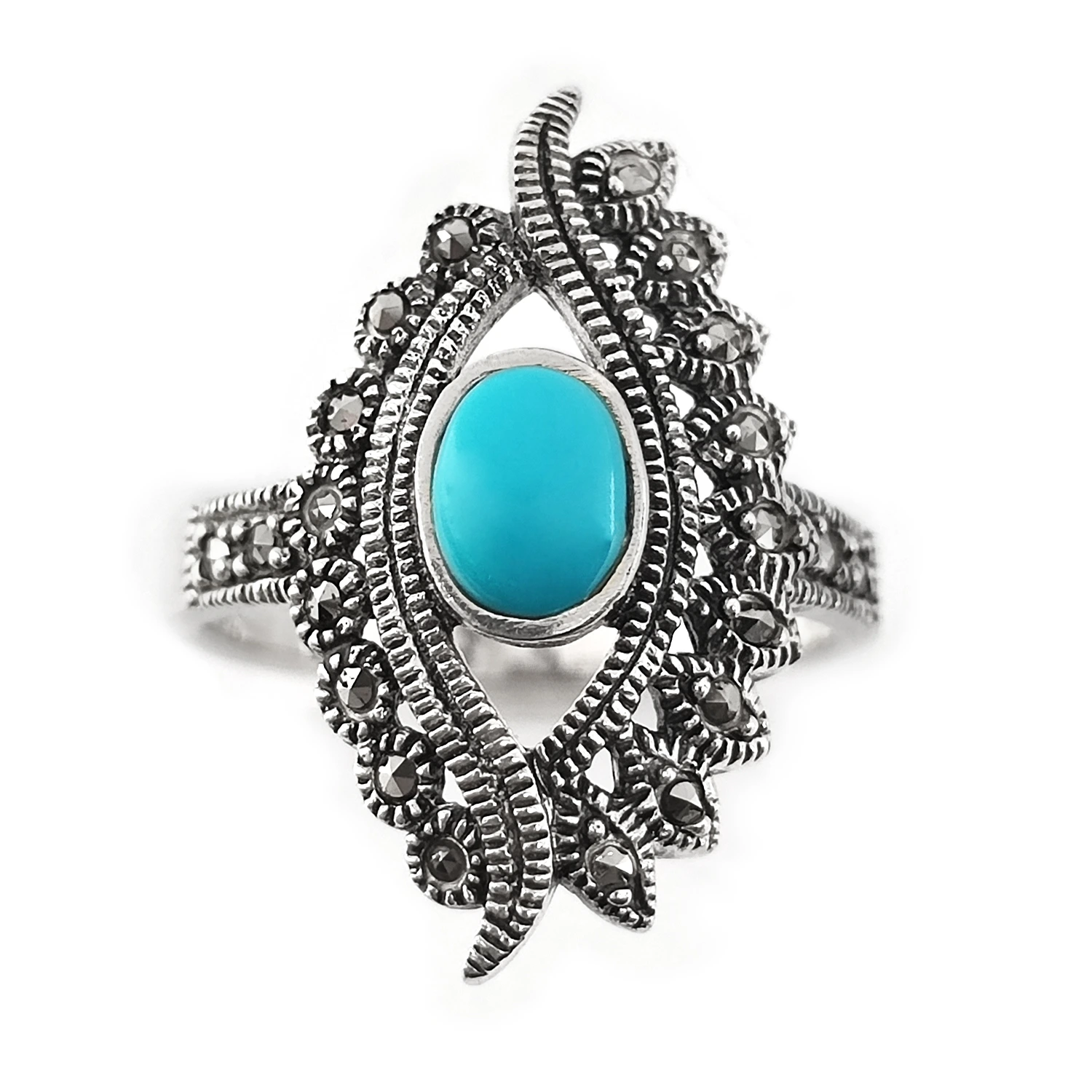 انگشتر نقره چشم سیاه قلم