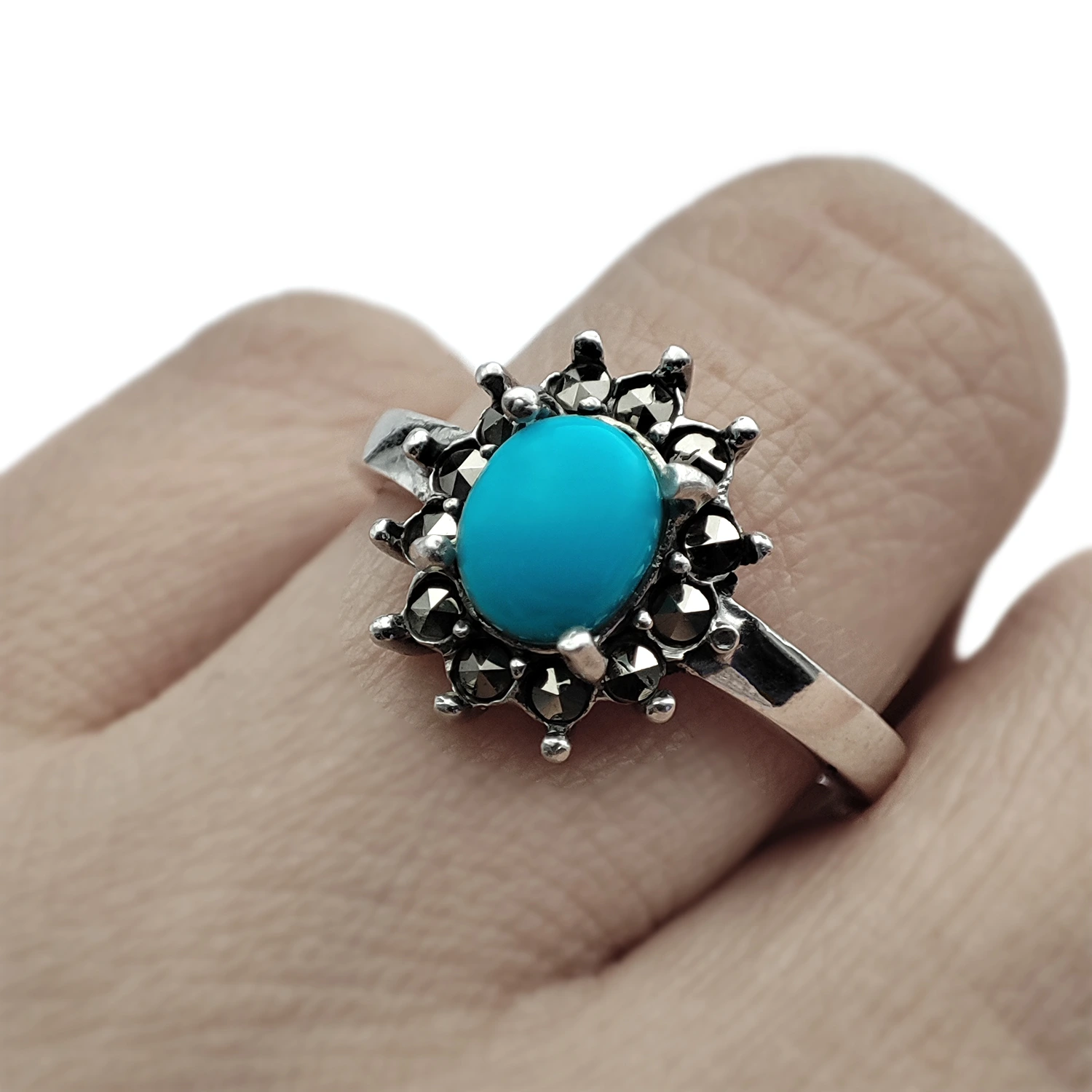 انگشتر نقره نگین فیروزه