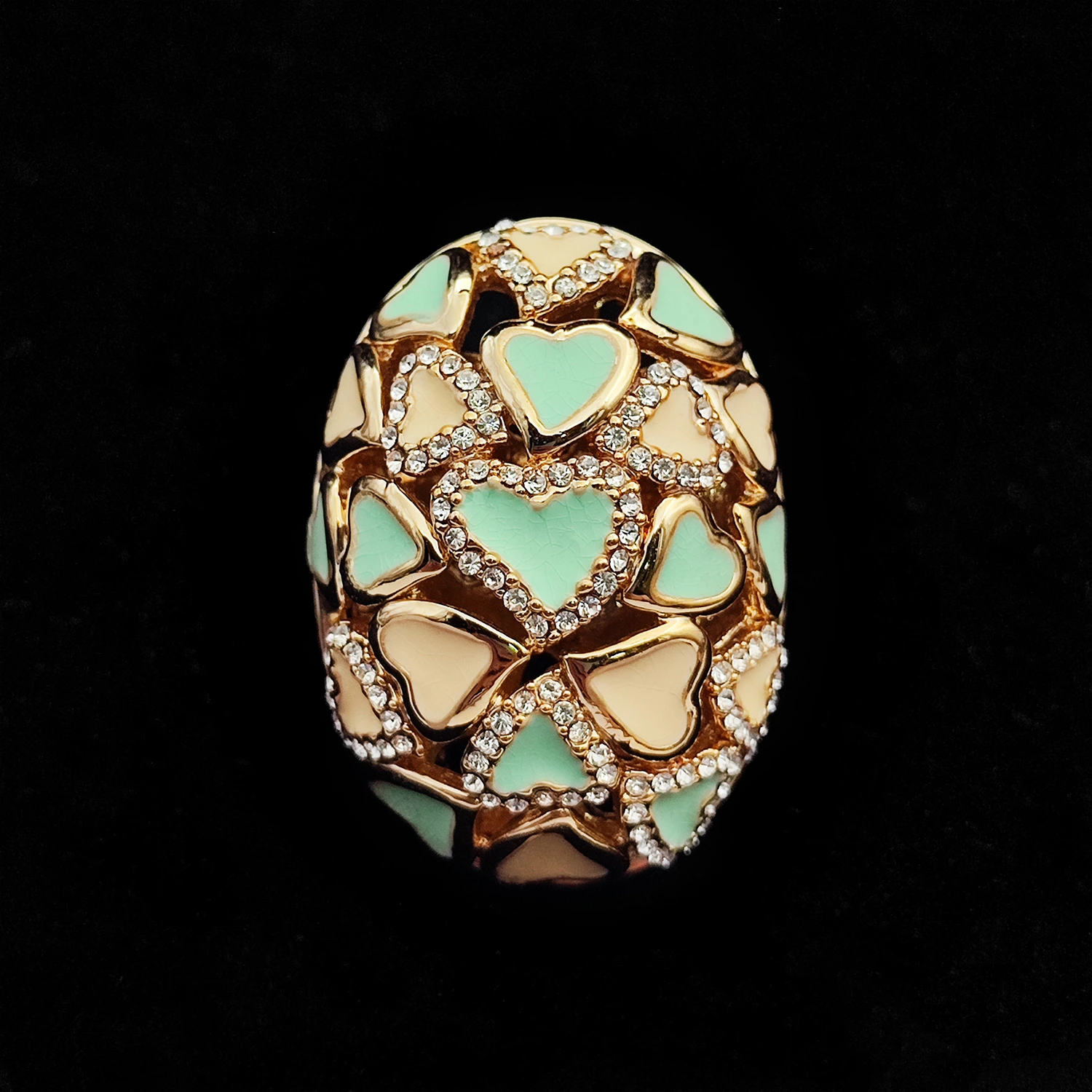 انگشتر مینا فیروزه گرد