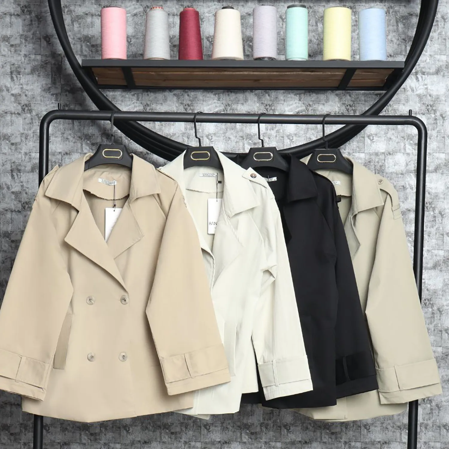 بارونی یقه انگلیسی کوتاه