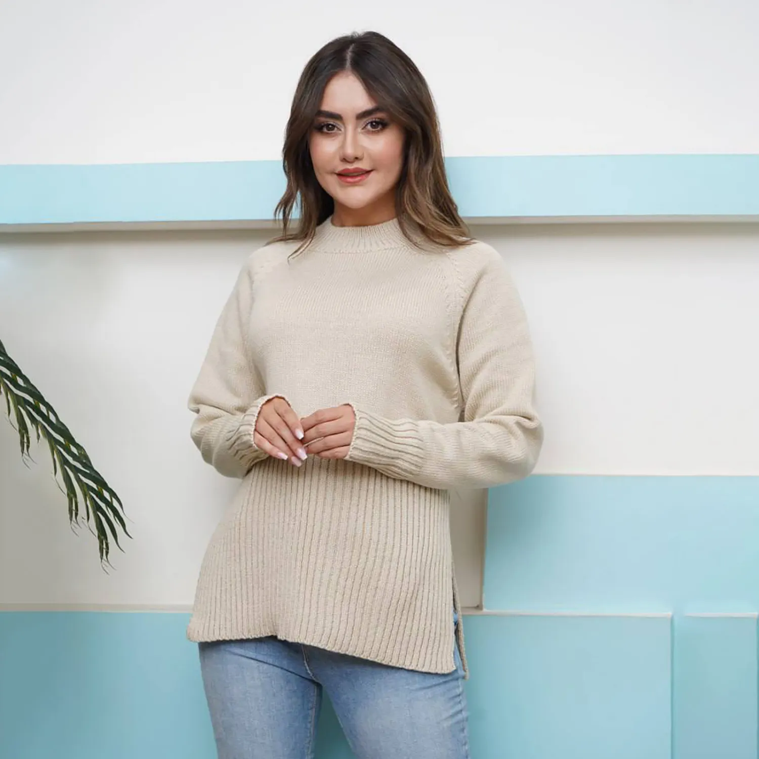 بلوز بافت زنانه مدل بغل چاکدار