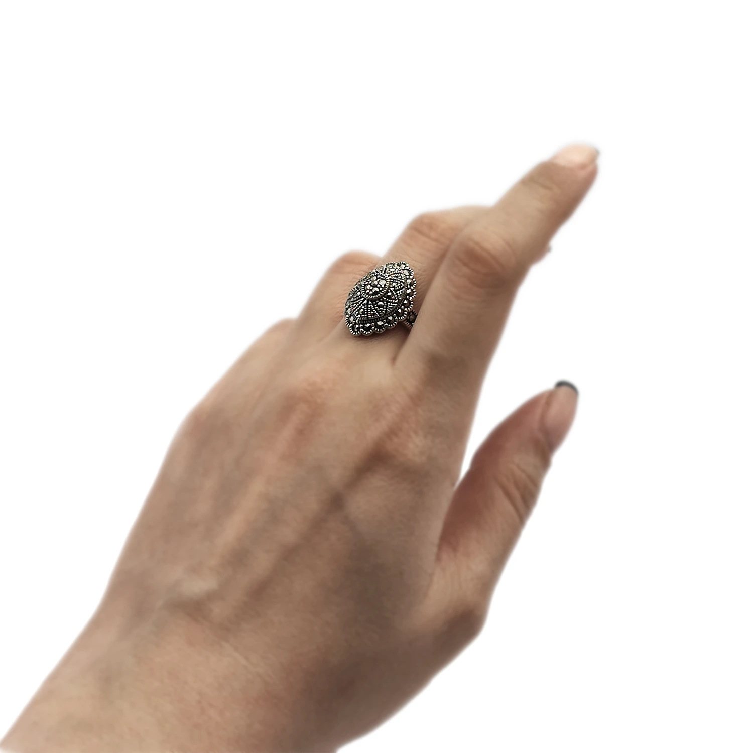 انگشتر نقره سیاه قلم