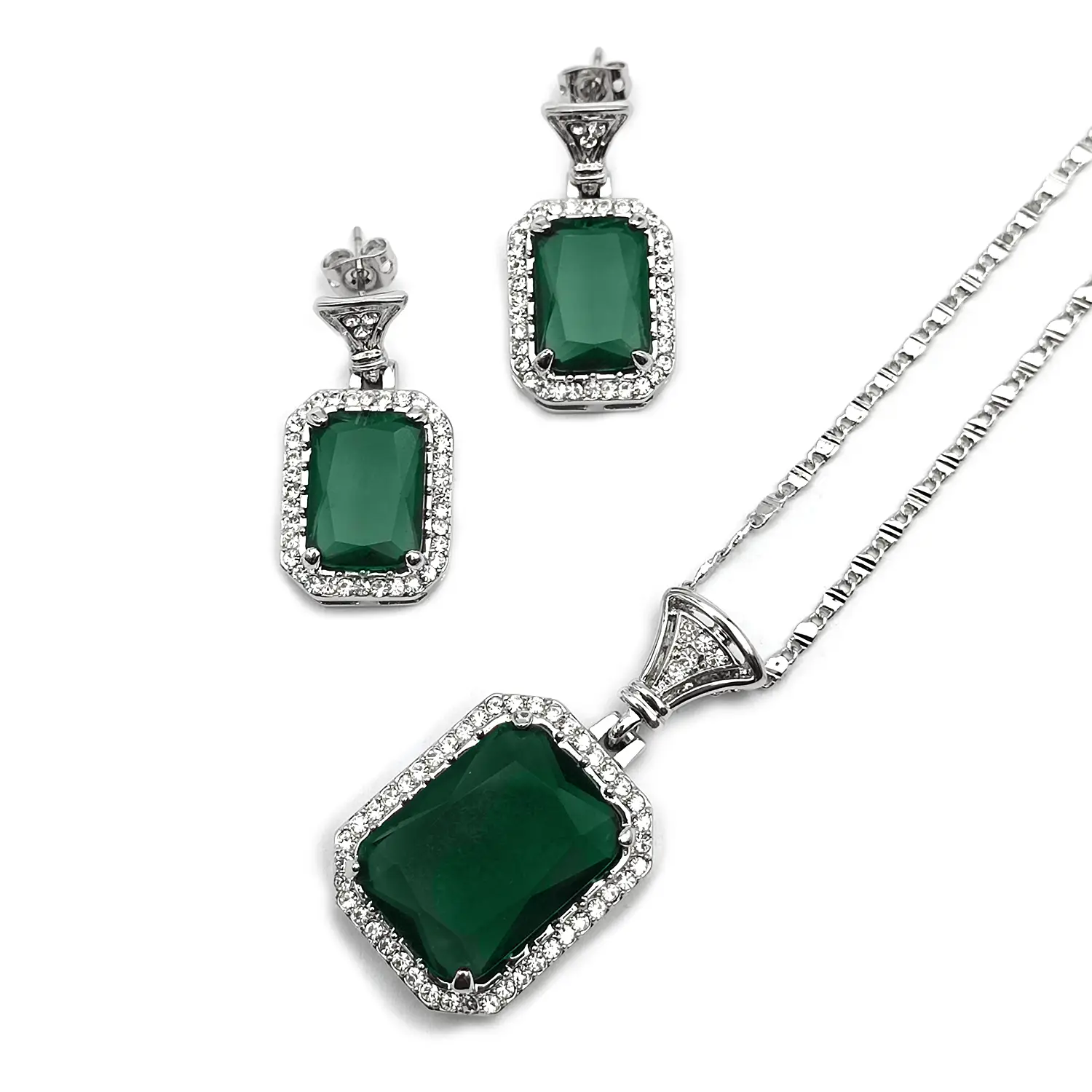 نیم ست نگین دار مستطیلی