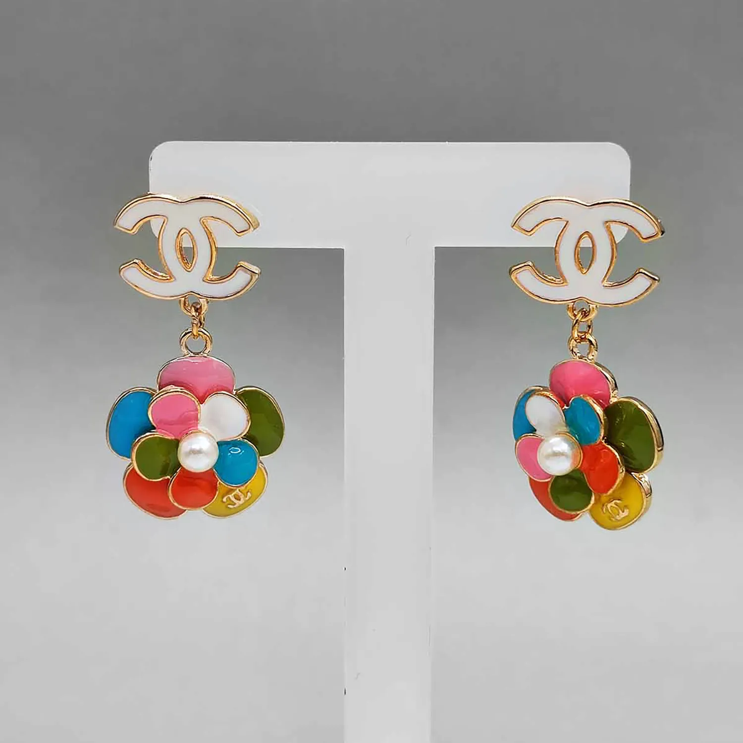 گوشواره فانتزی شنل رنگی 