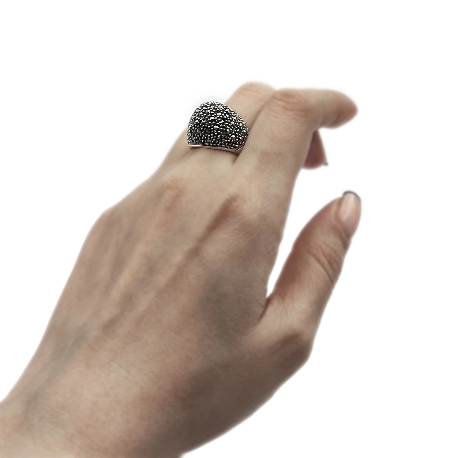 انگشتر نقره سیاه قلم 