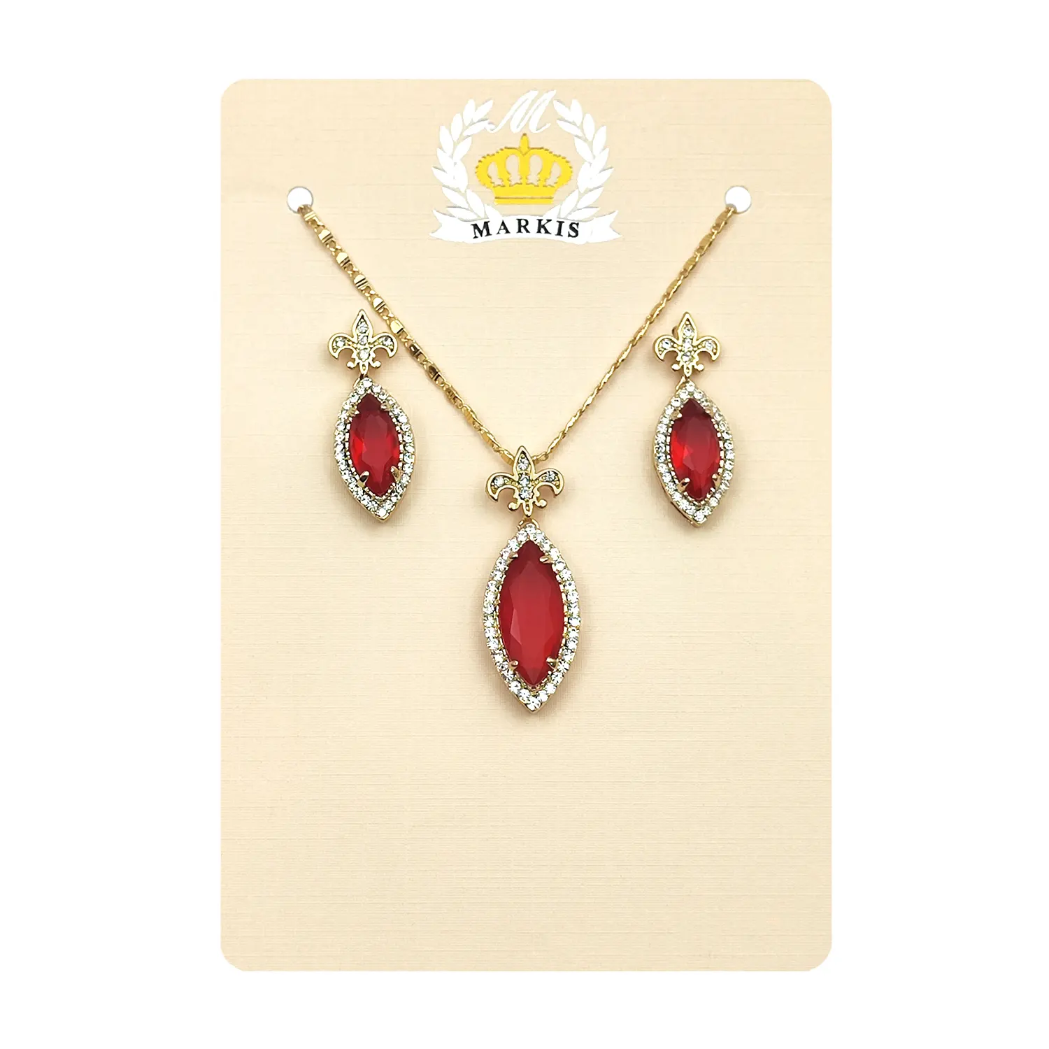 نیم ست نگین دار لوزی