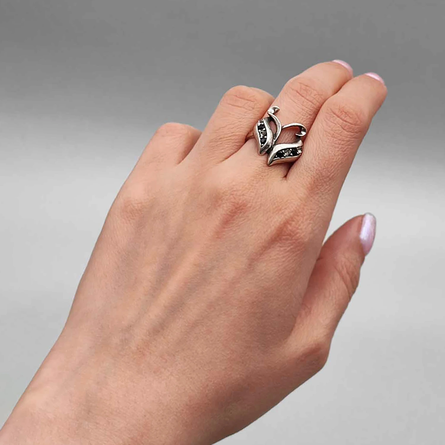 انگشتر قلب گل