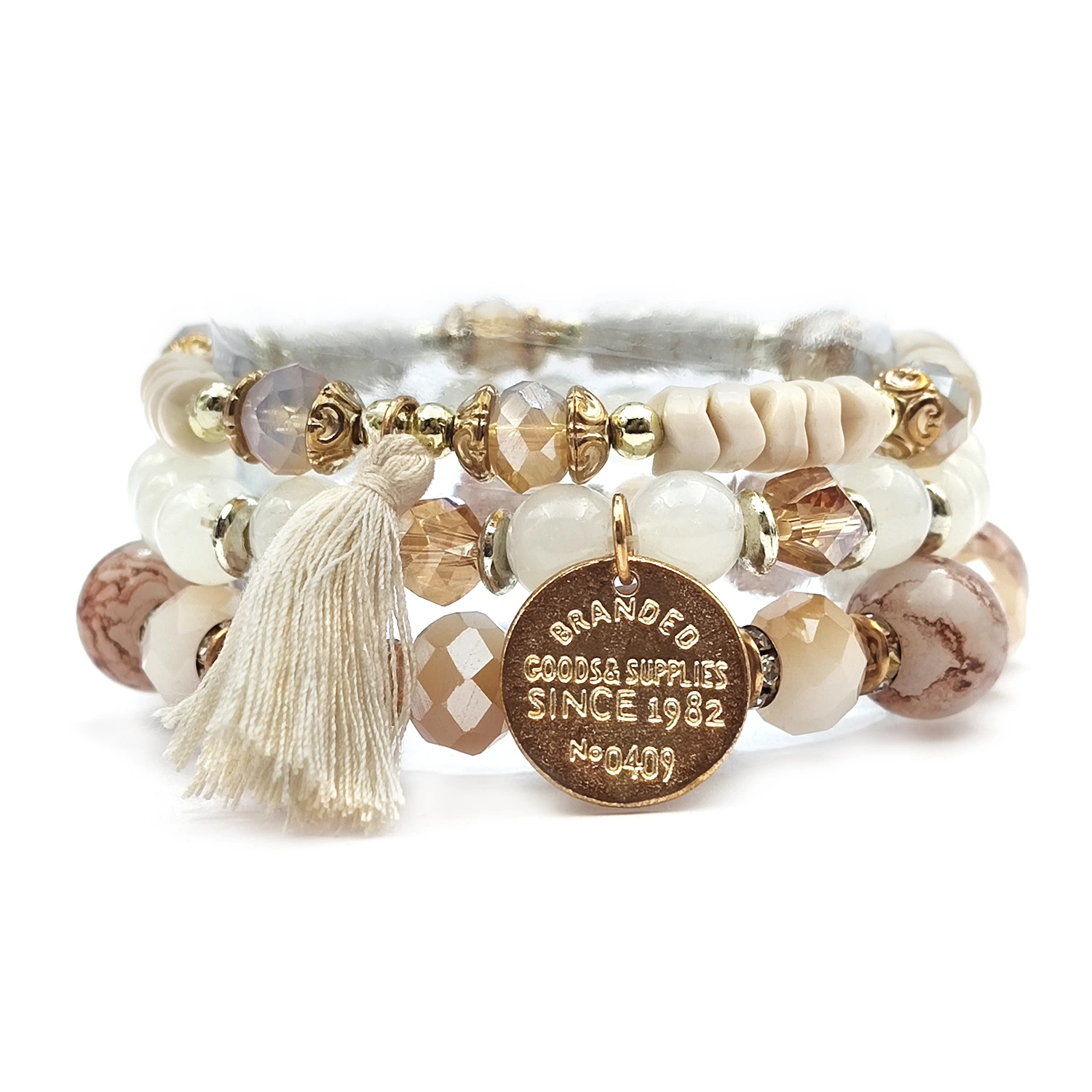 دستبند مهره ای طرح سکه دستبند مهره ای طرح سکه