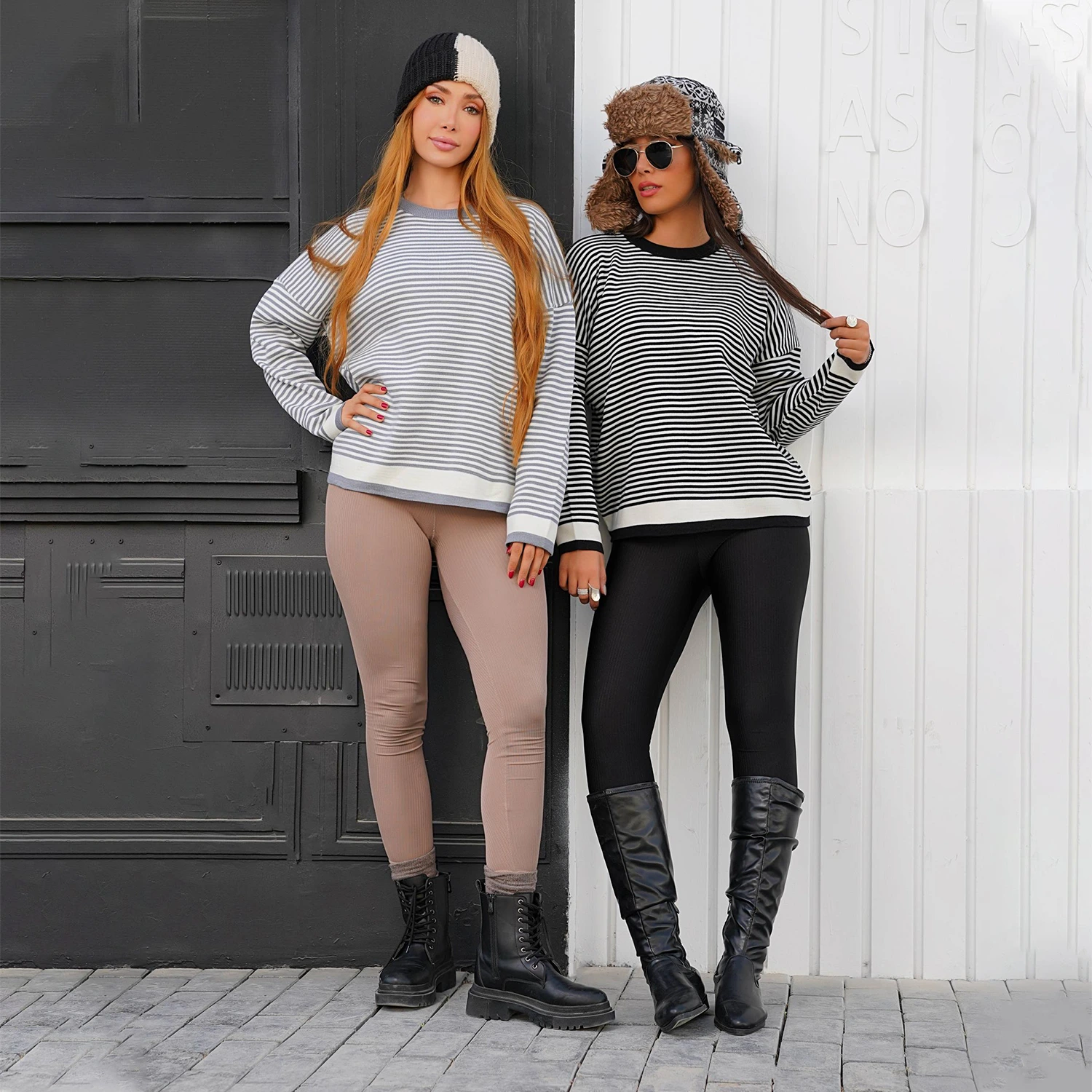 بلوز بافت راه راه ریز