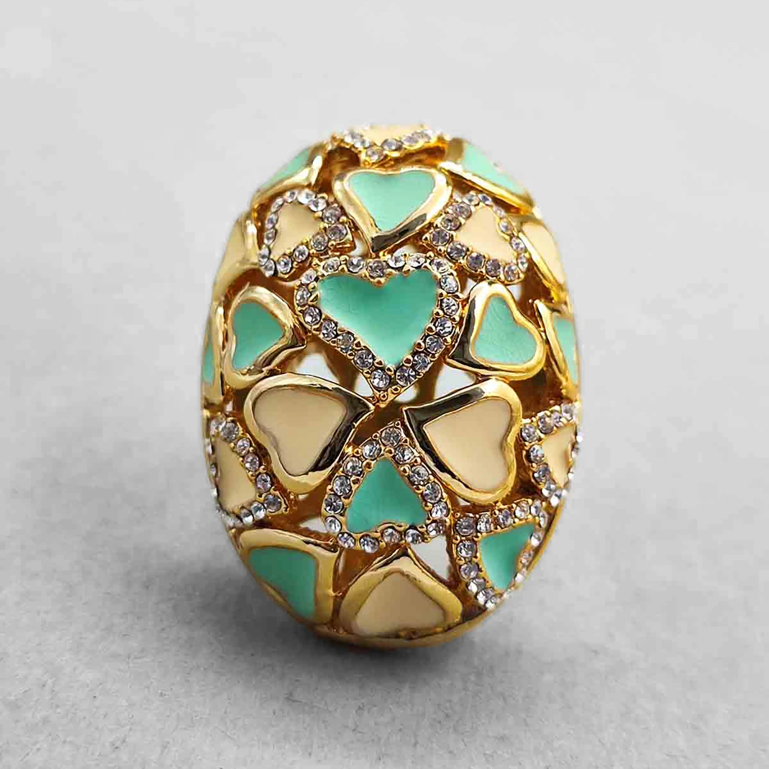 انگشتر مینا فیروزه گرد