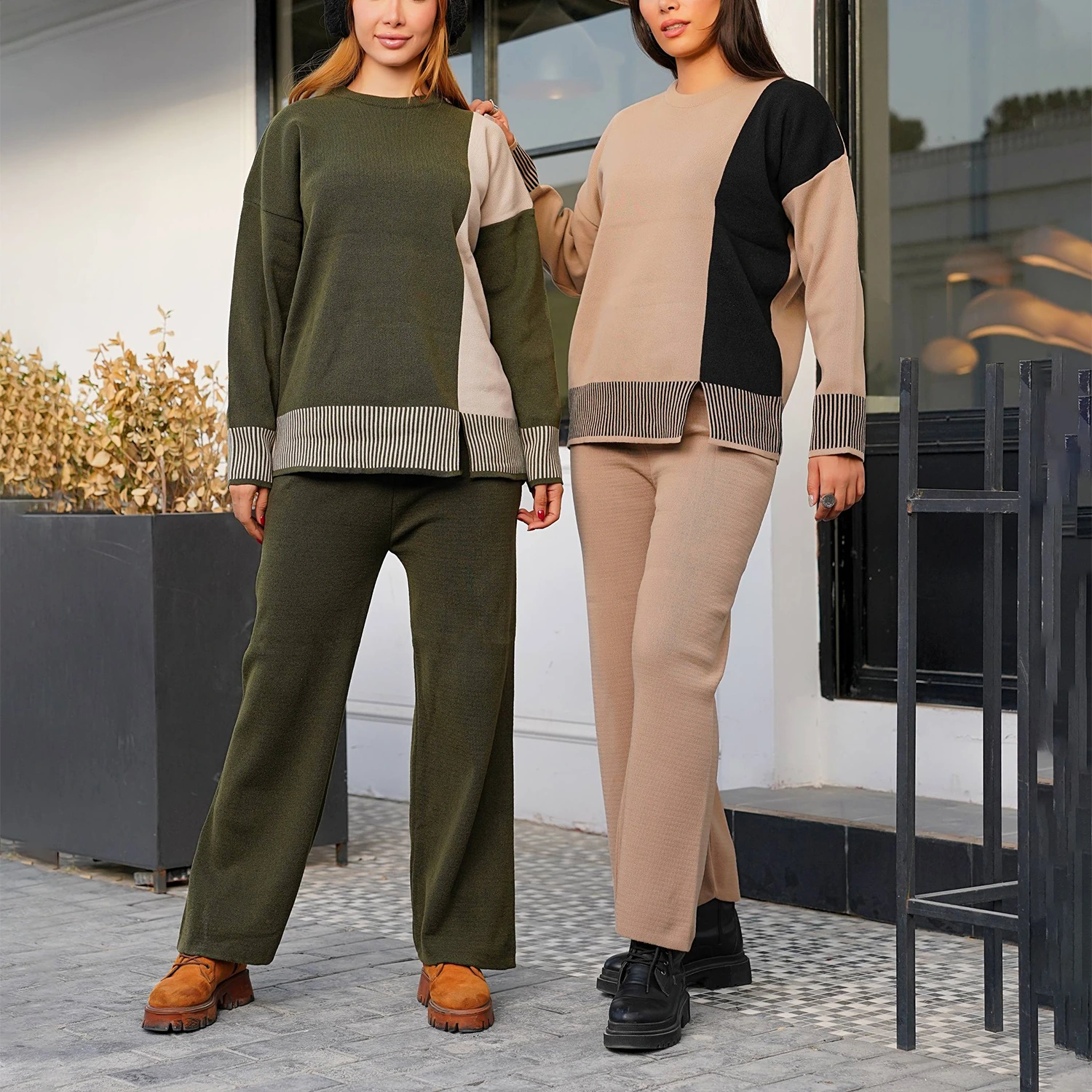 شلوار بافت ساده