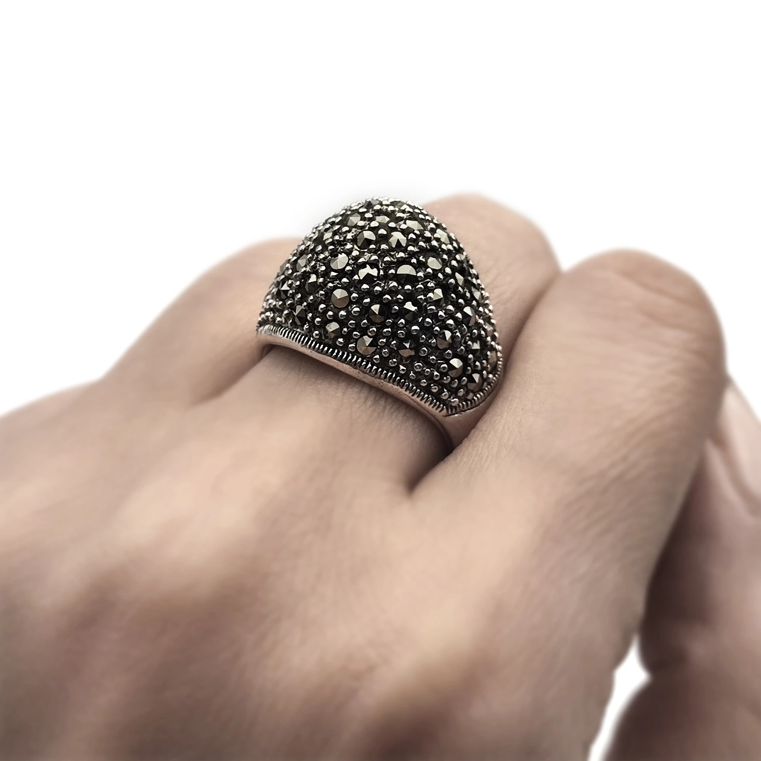 انگشتر نقره سیاه قلم 