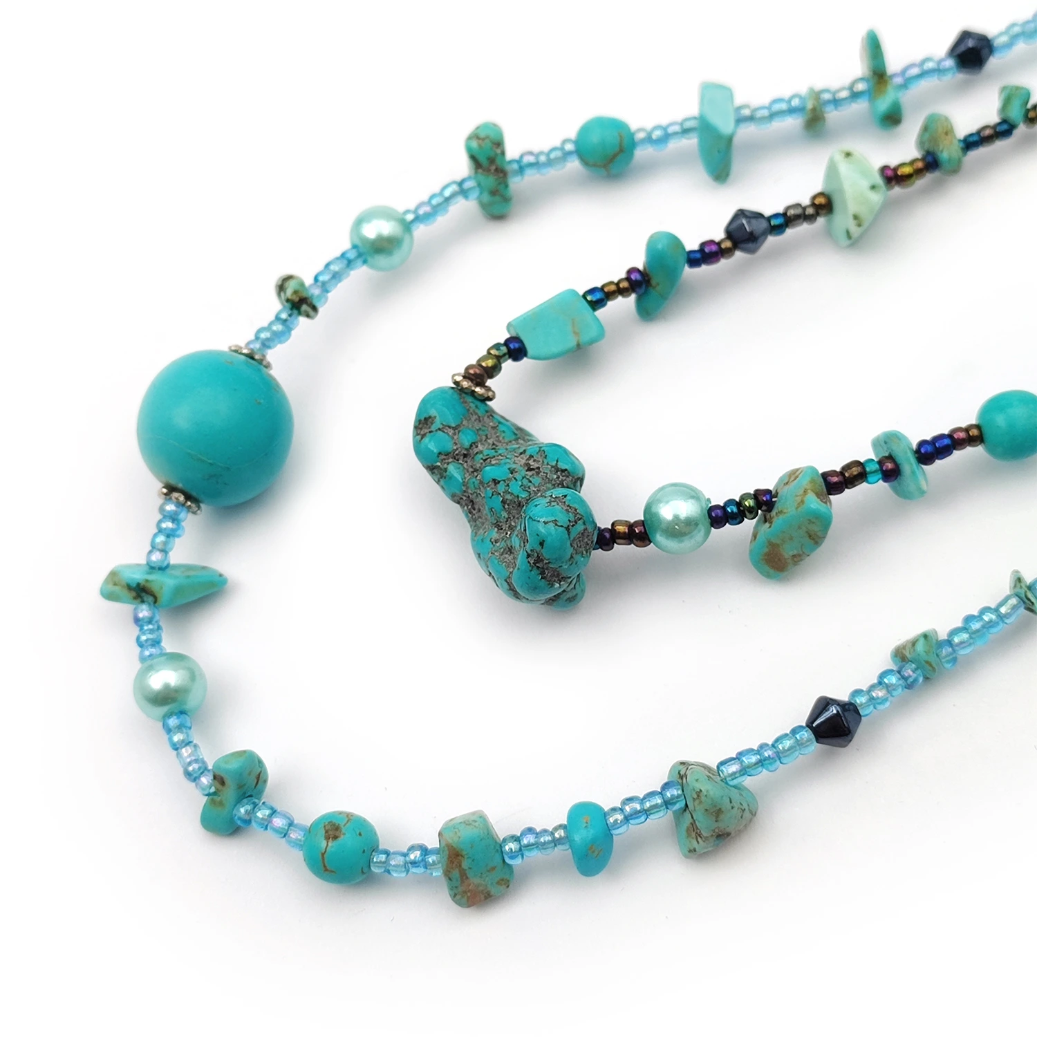 ست گوشواره و رولباسی فیروزه