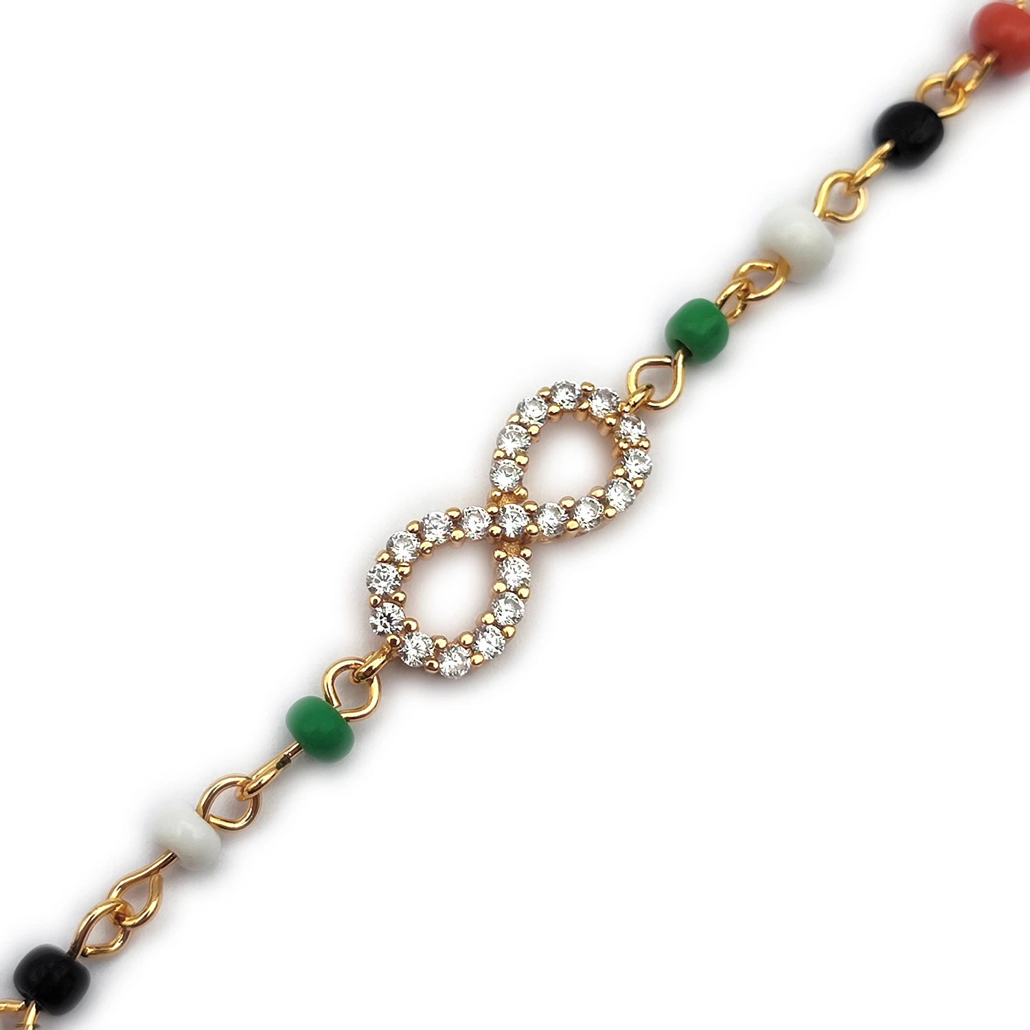 پابند تک‌رج بینهایت مهره رنگی