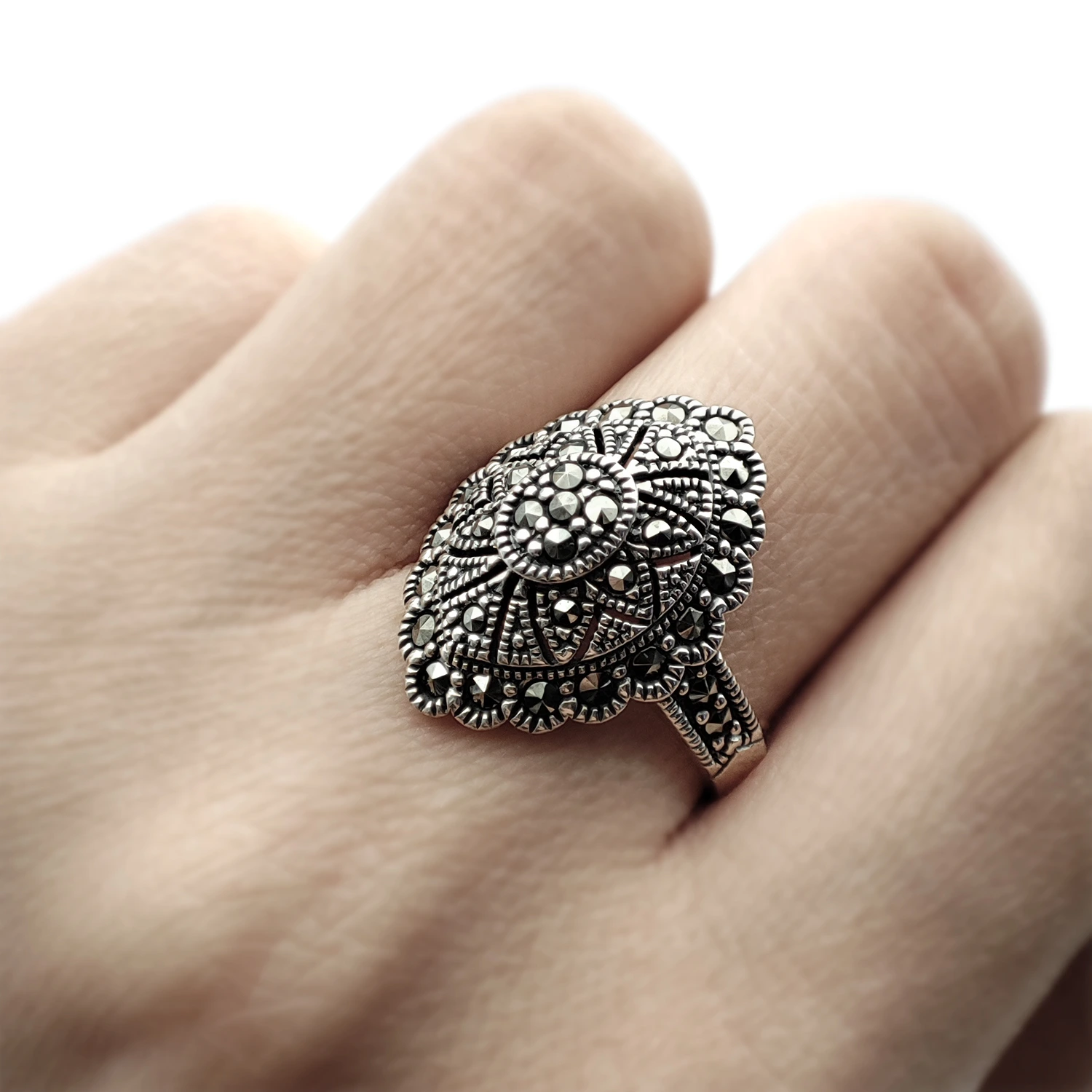 انگشتر نقره سیاه قلم