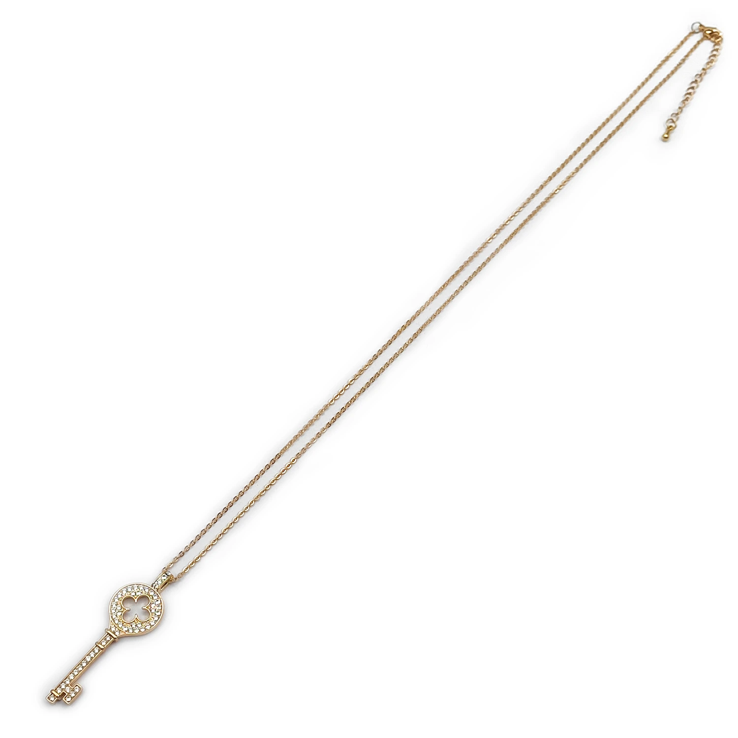 زنجیر و پلاک کلید نگین دار