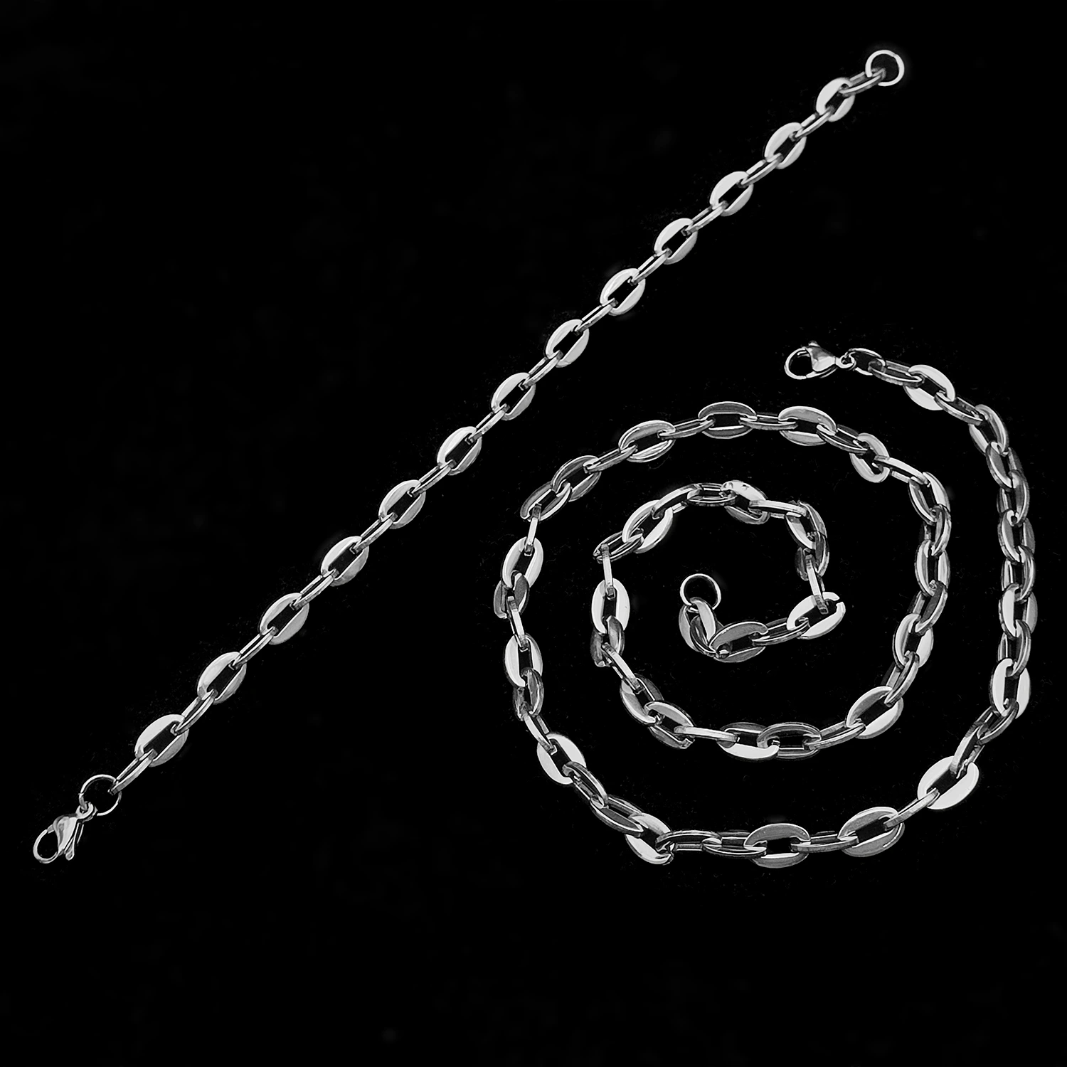 زنجیر و دستبند مردانه استیل