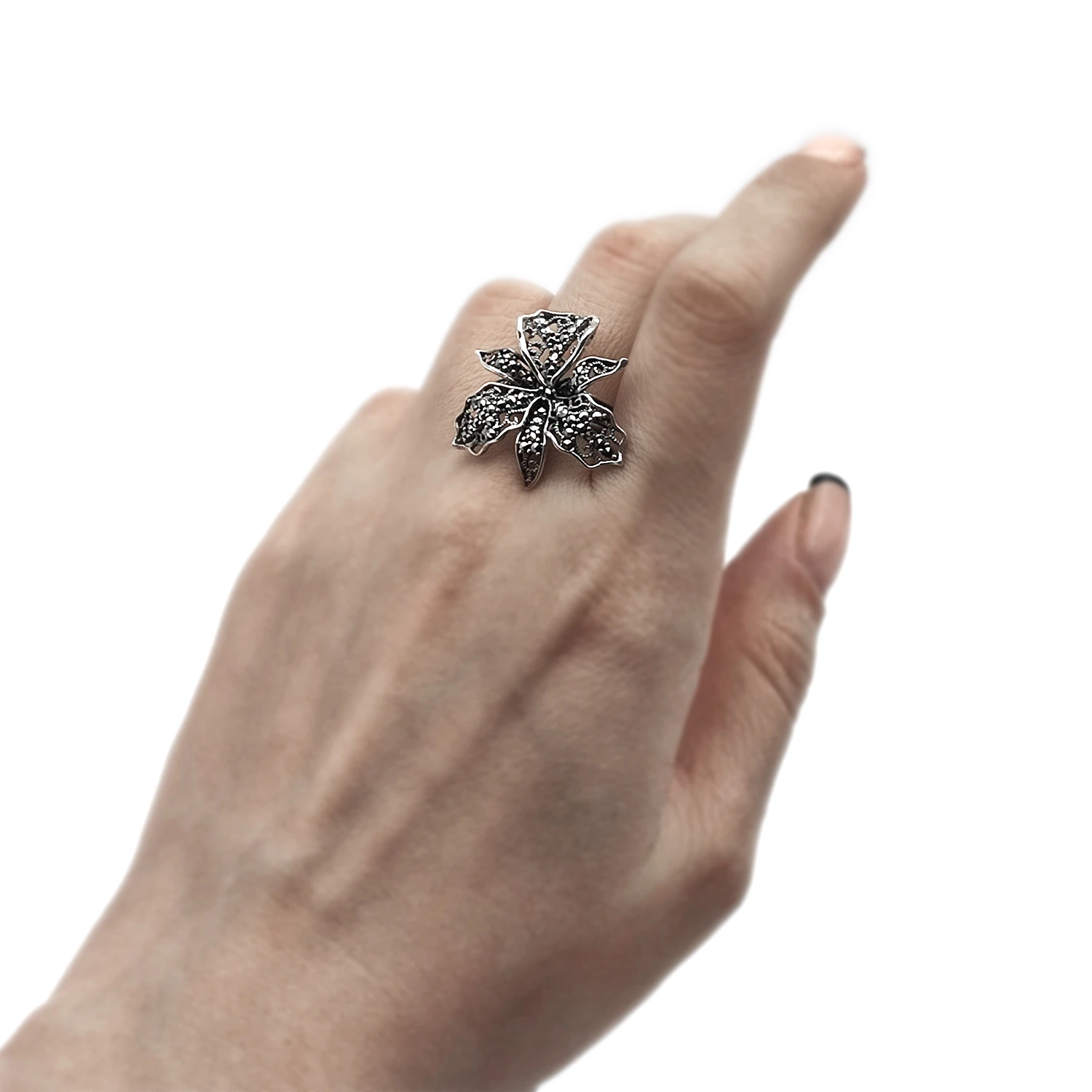 انگشتر نقره سیاه قلم