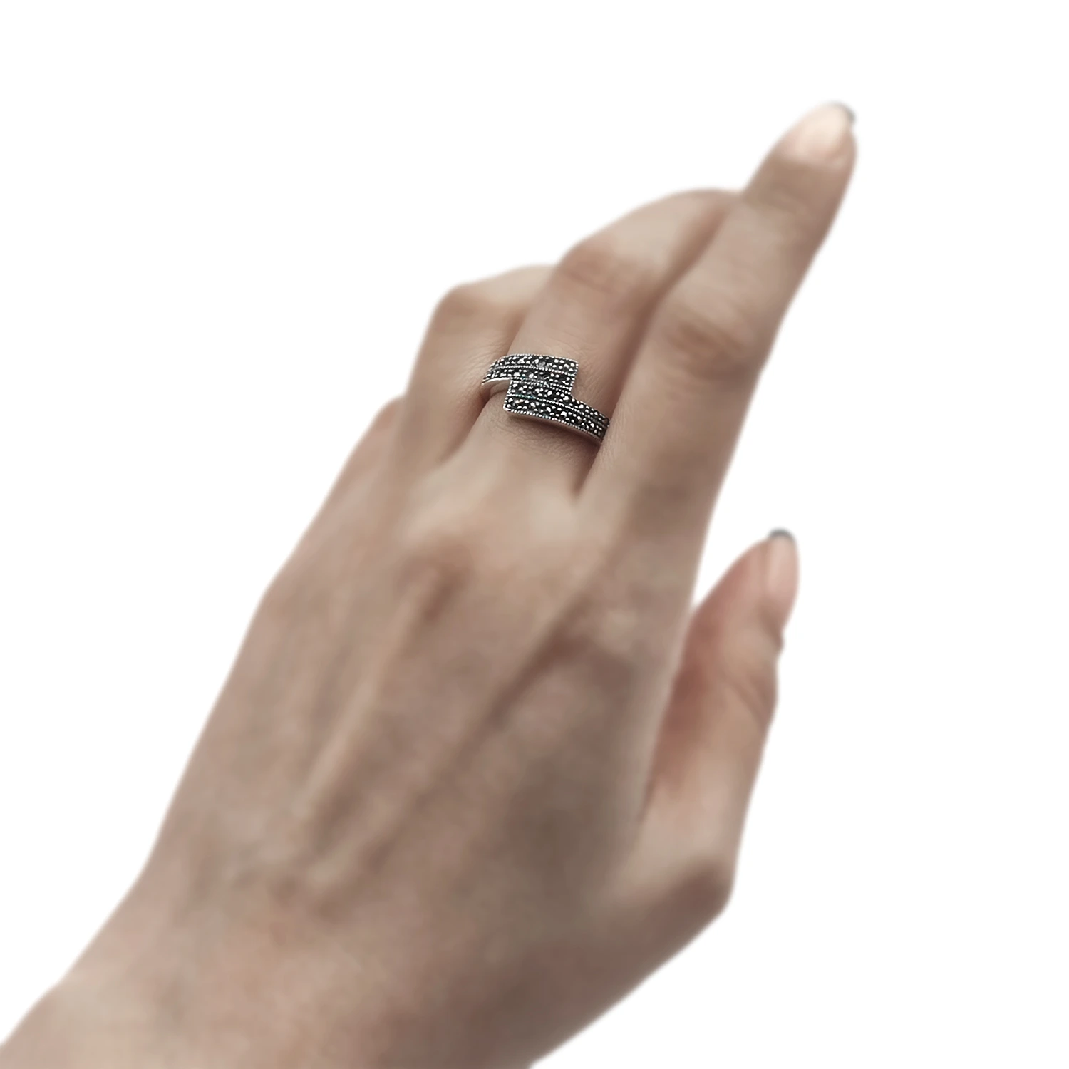 انگشتر  نقره مارکازیت