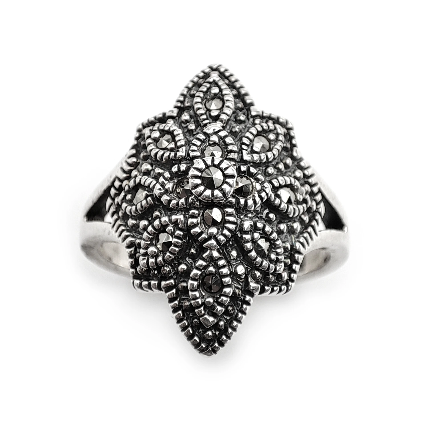 انگشتر نقره سیاه قلم 