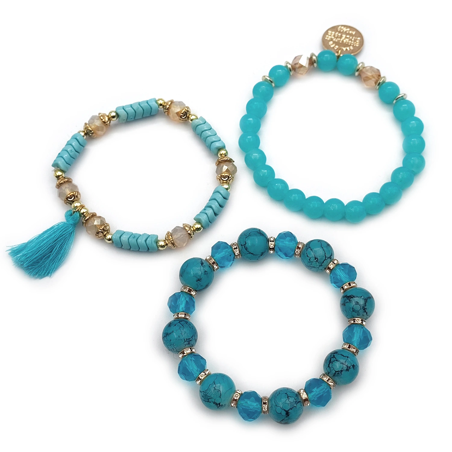 دستبند مهره ای طرح سکه