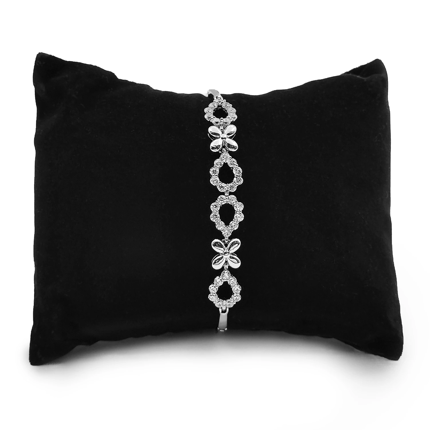 دستبند ژوپینگ گل و نگین