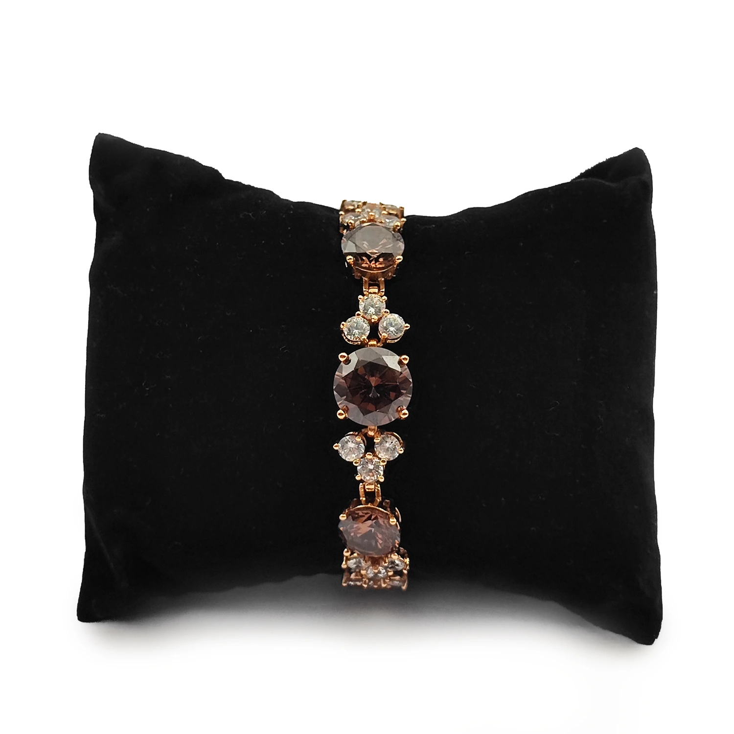 دستبند ژوپینگ نگین شامپاینی