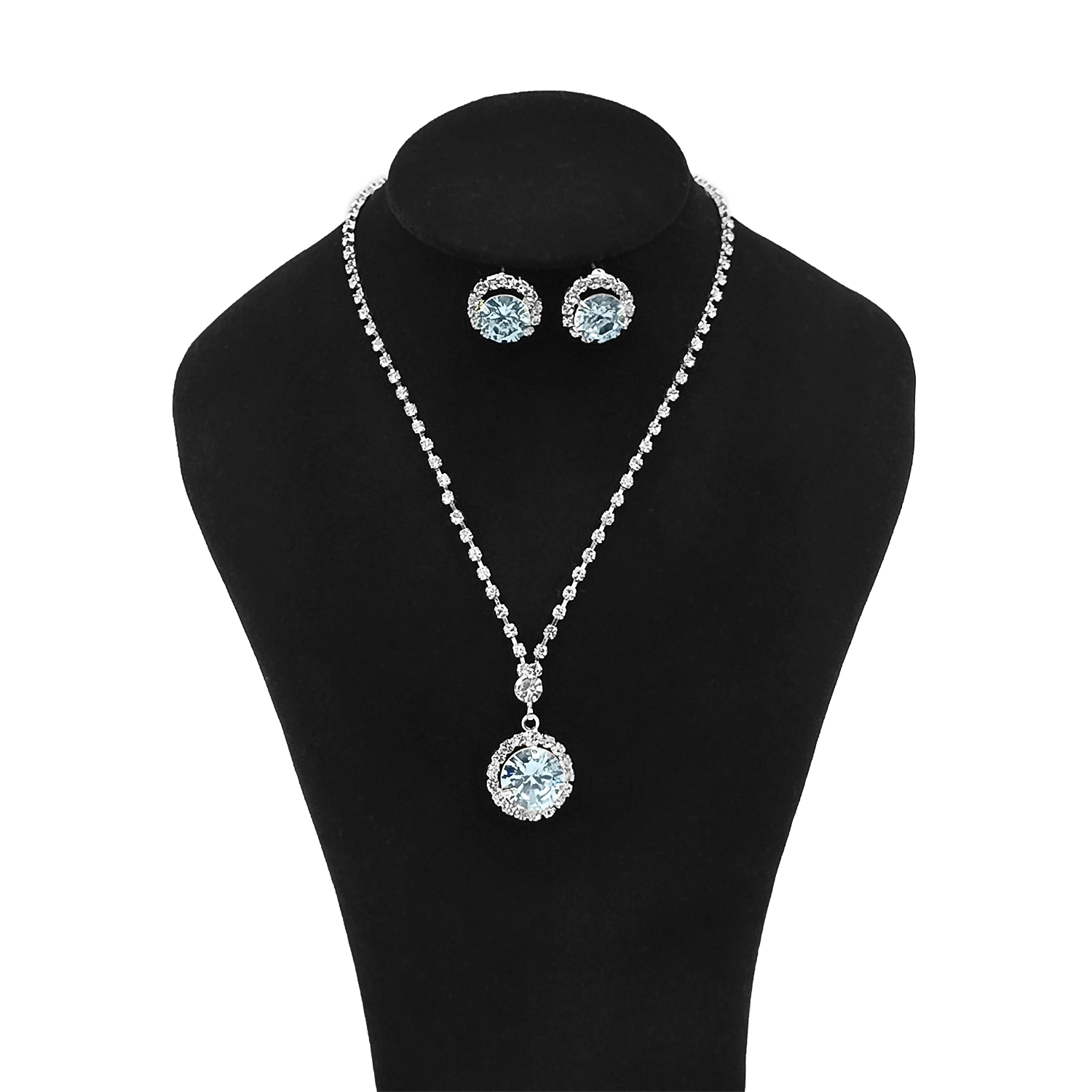 نیم ست آب نقره تک نگین