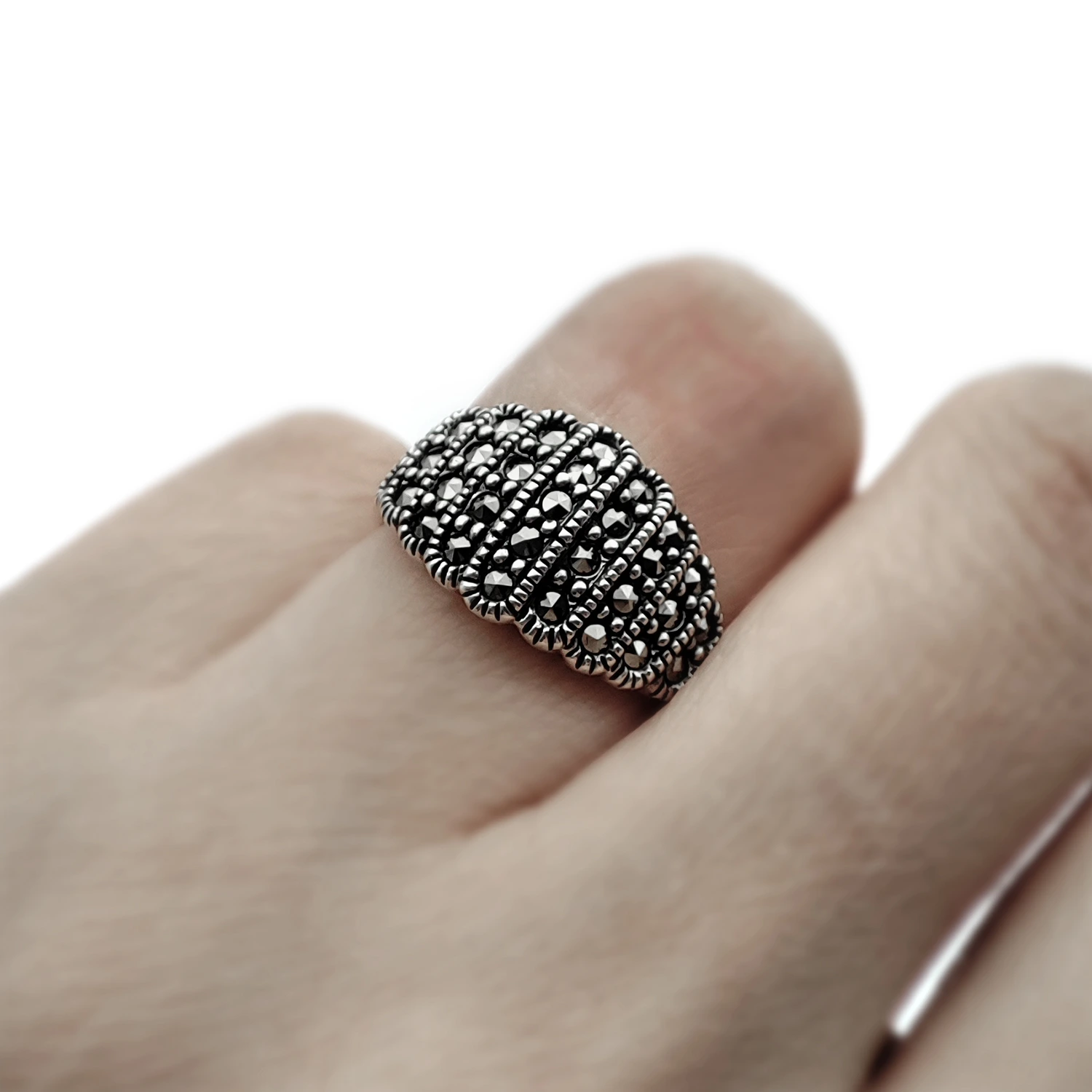 انگشتر نقره سیاه قلم