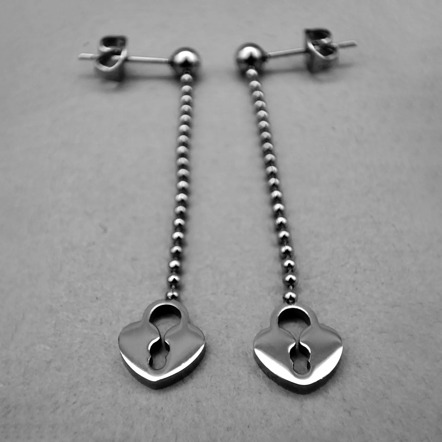 گوشواره قلب قفلی