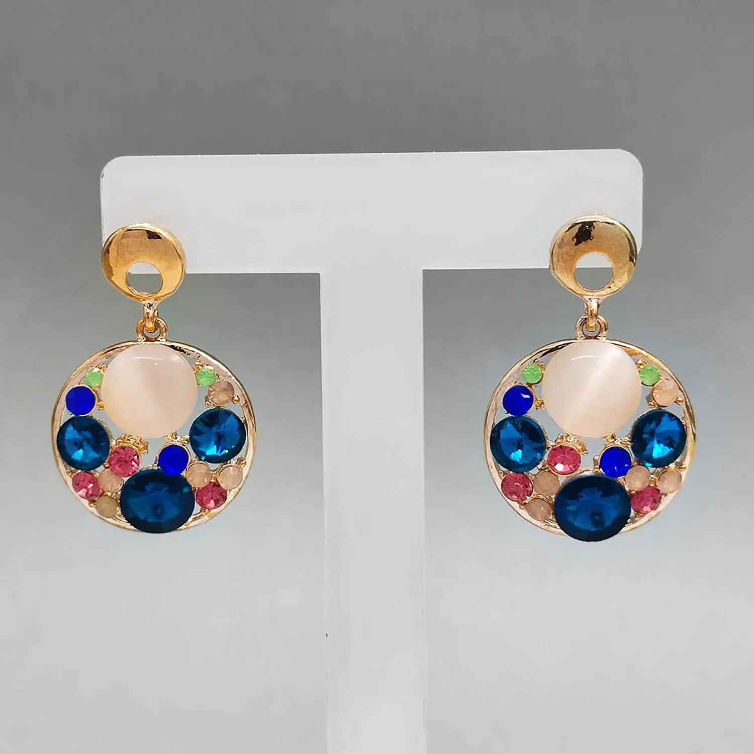 گوشواره دایره رنگین کمونی