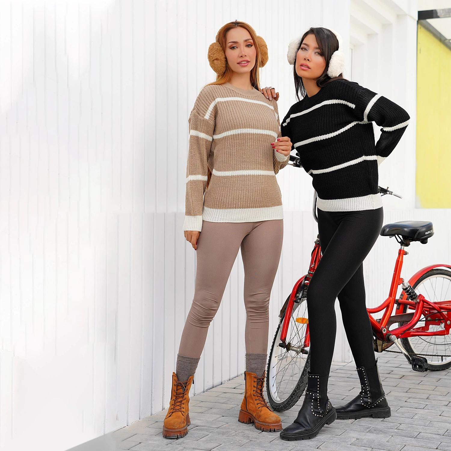 بلوز بافت راه راه سه خط